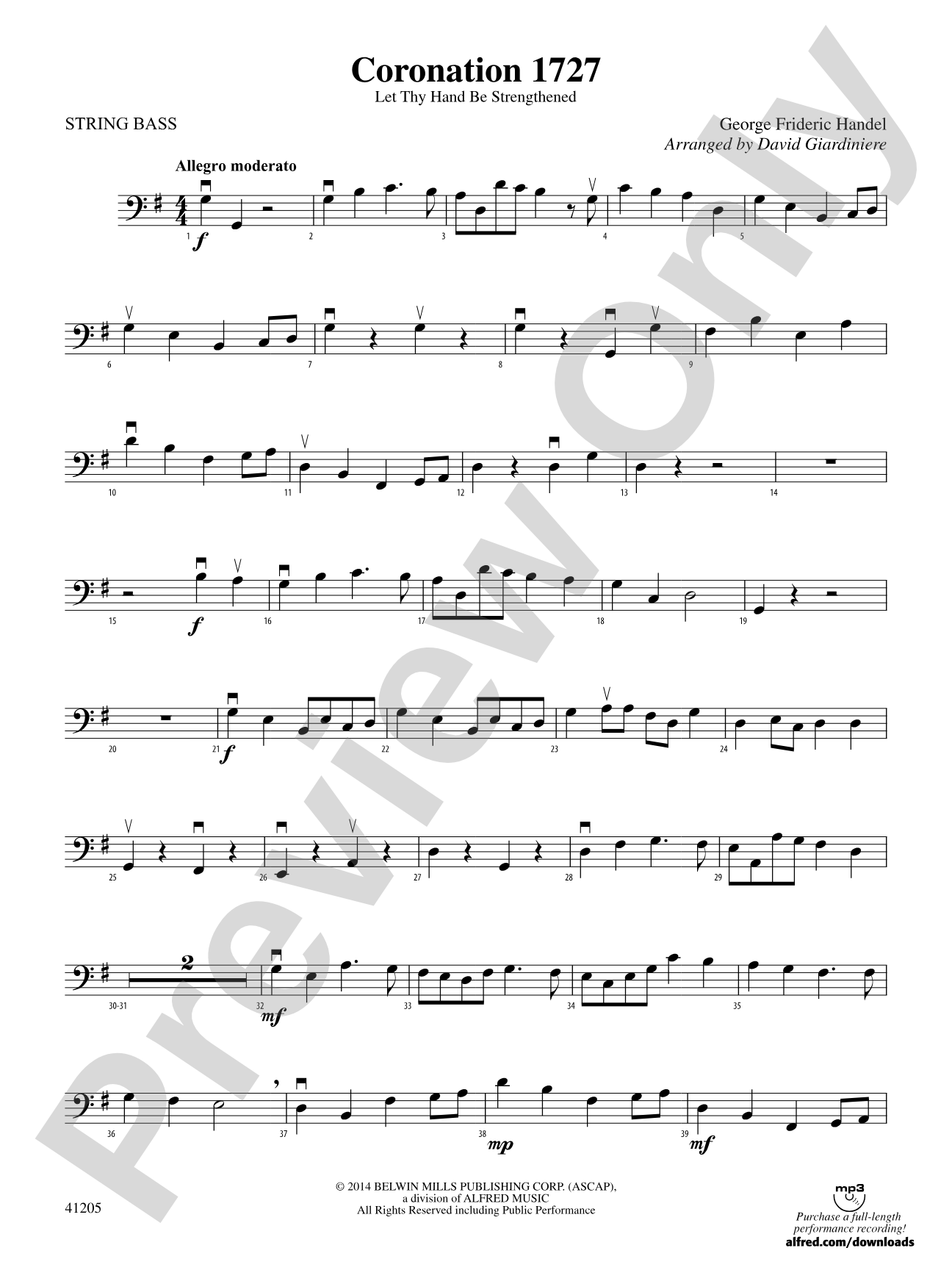 Coronation 1727: String Bass