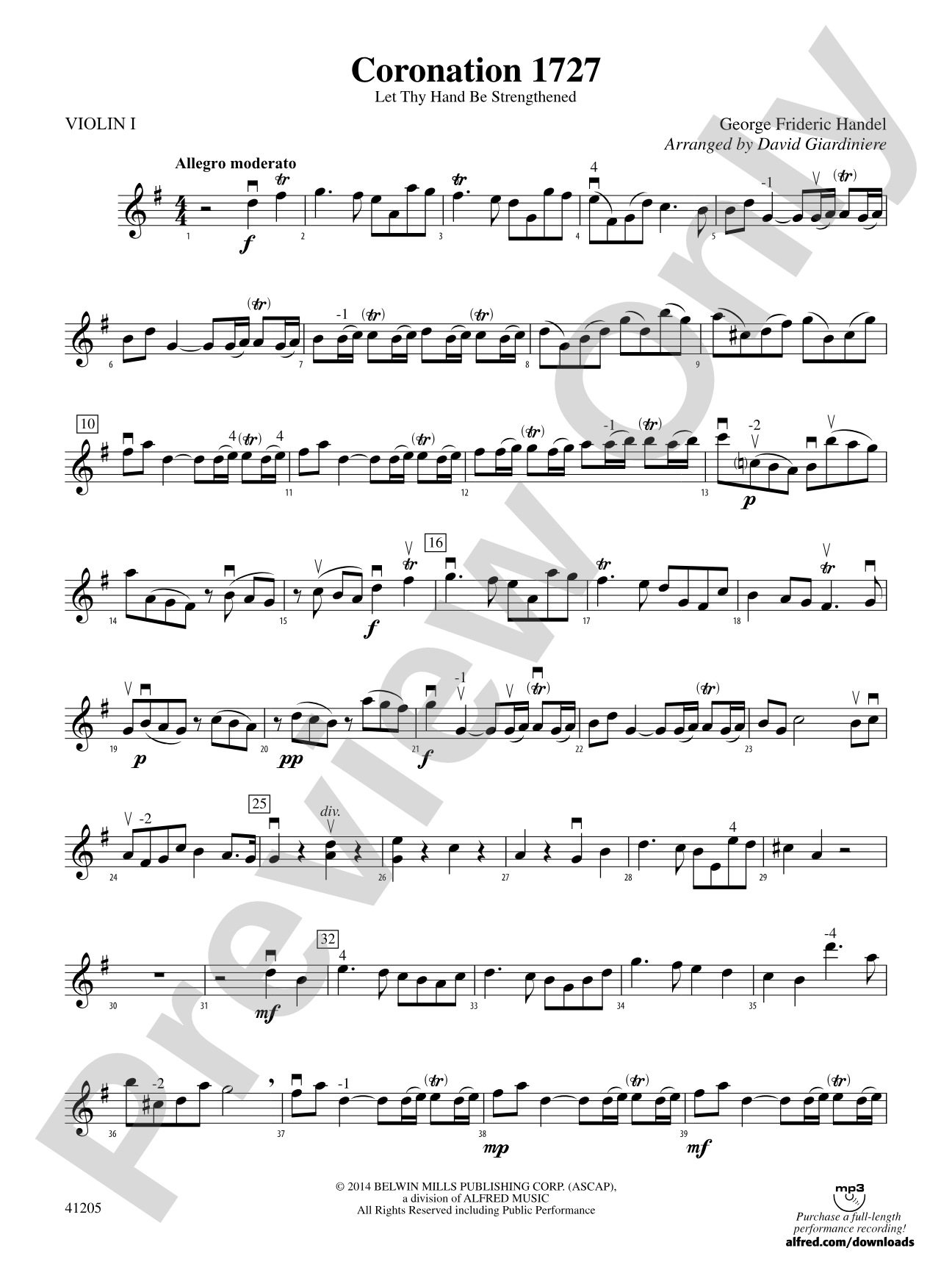 Coronation 1727: 1st Violin