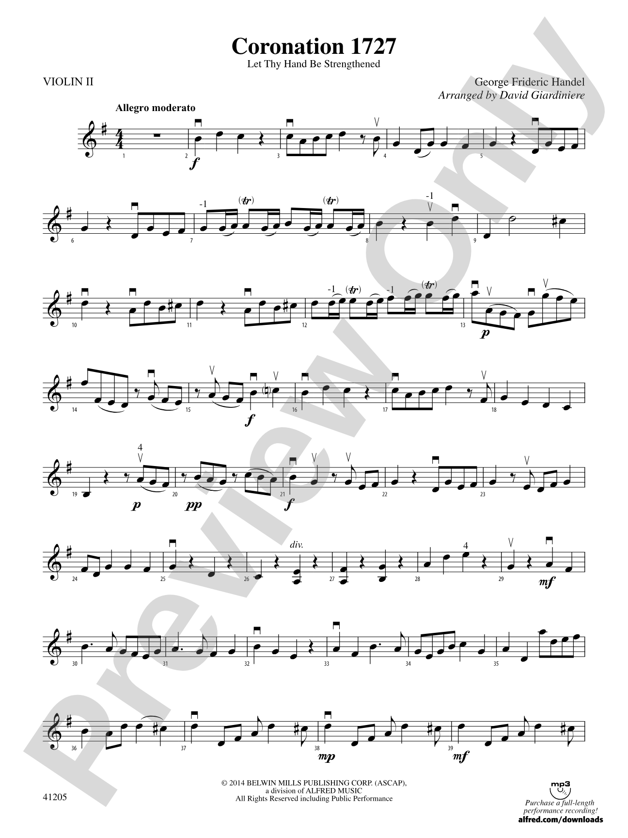 Coronation 1727: 2nd Violin