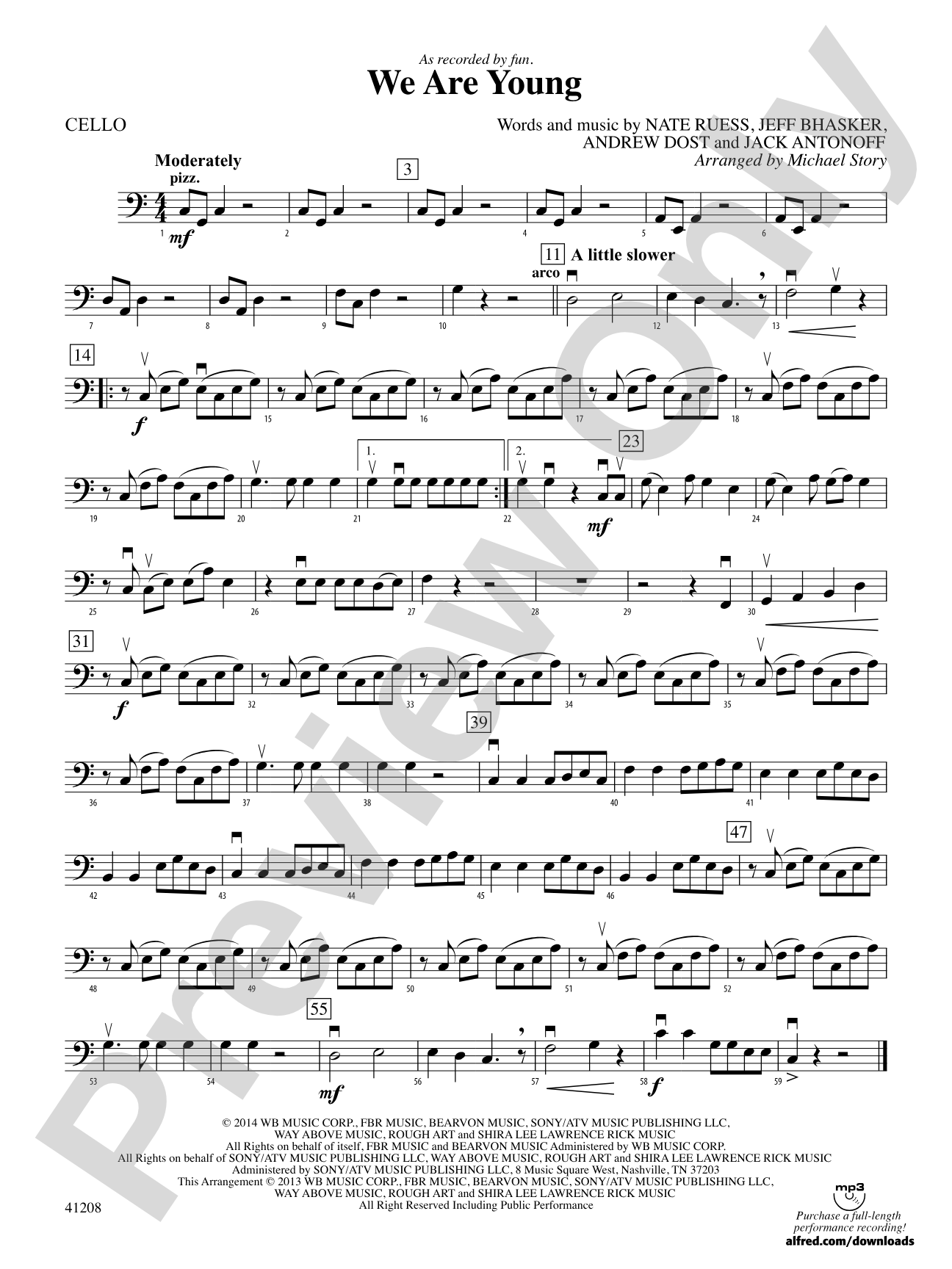 We Are Young: Cello
