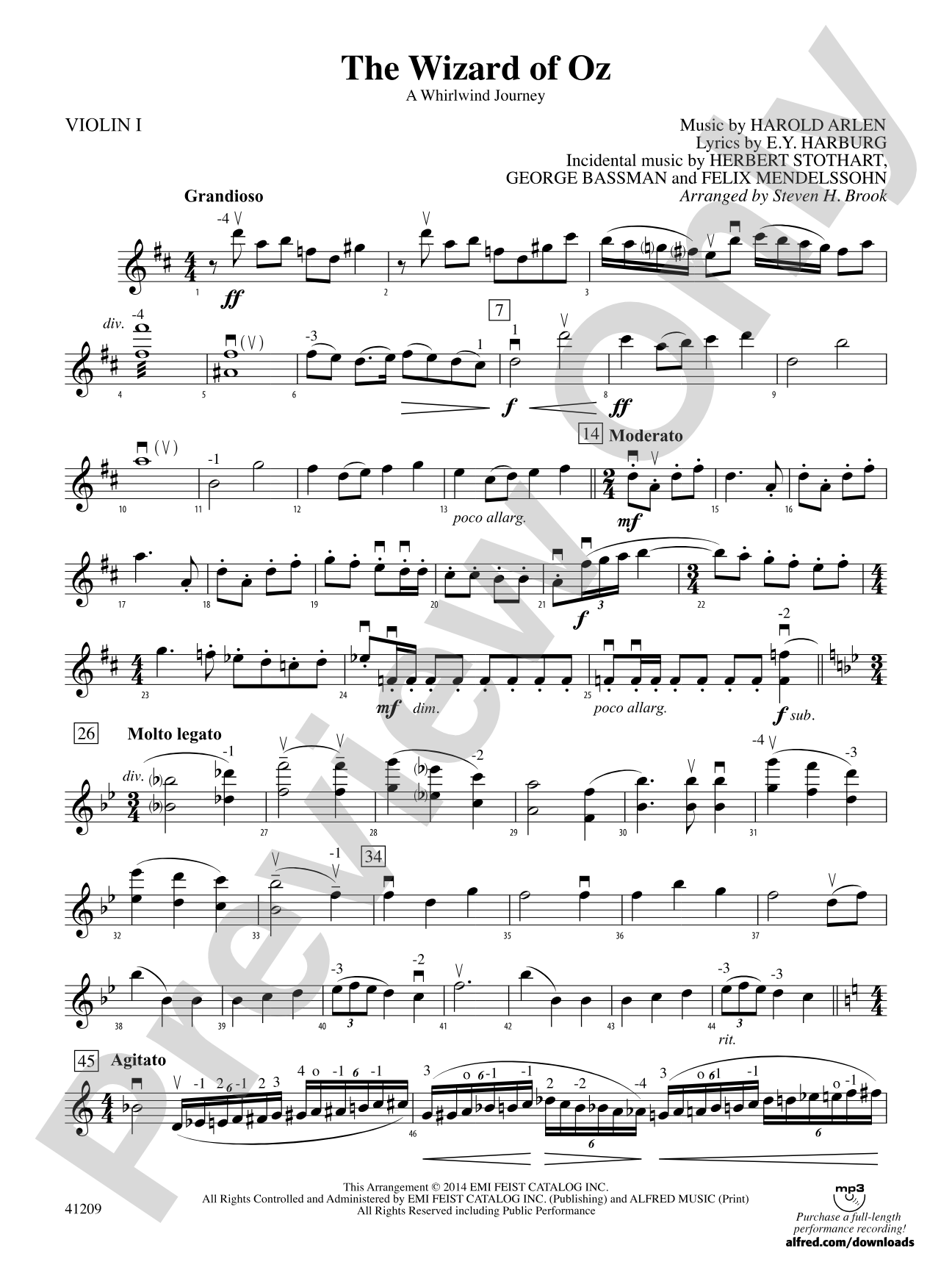 The Wizard of Oz: 1st Violin