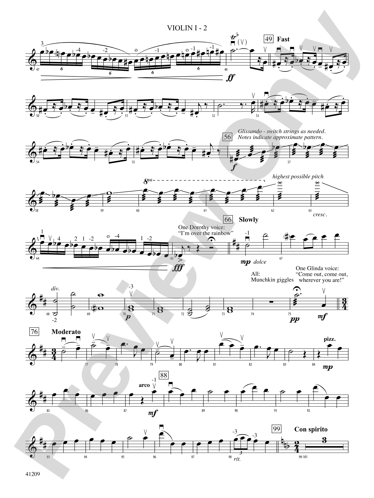 The Wizard of Oz: 1st Violin