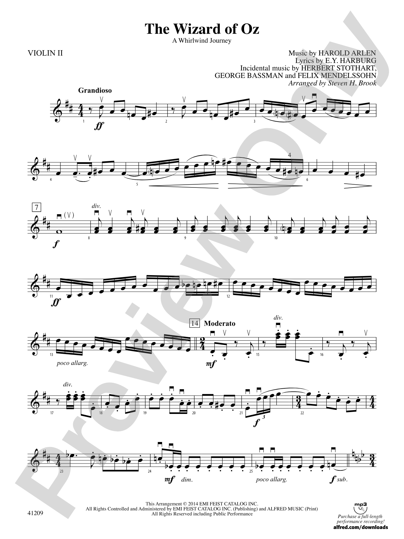 The Wizard of Oz: 2nd Violin