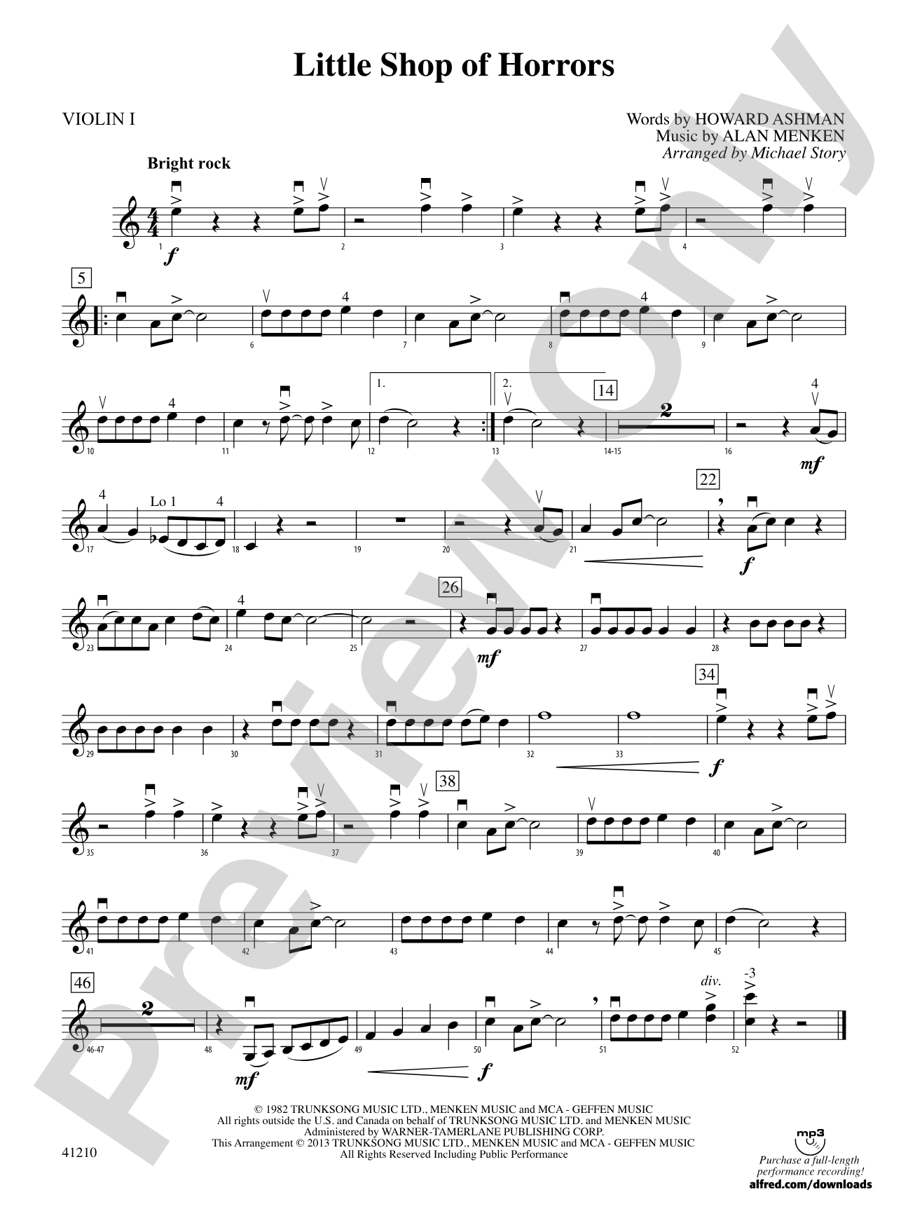 Little Shop of Horrors: 1st Violin