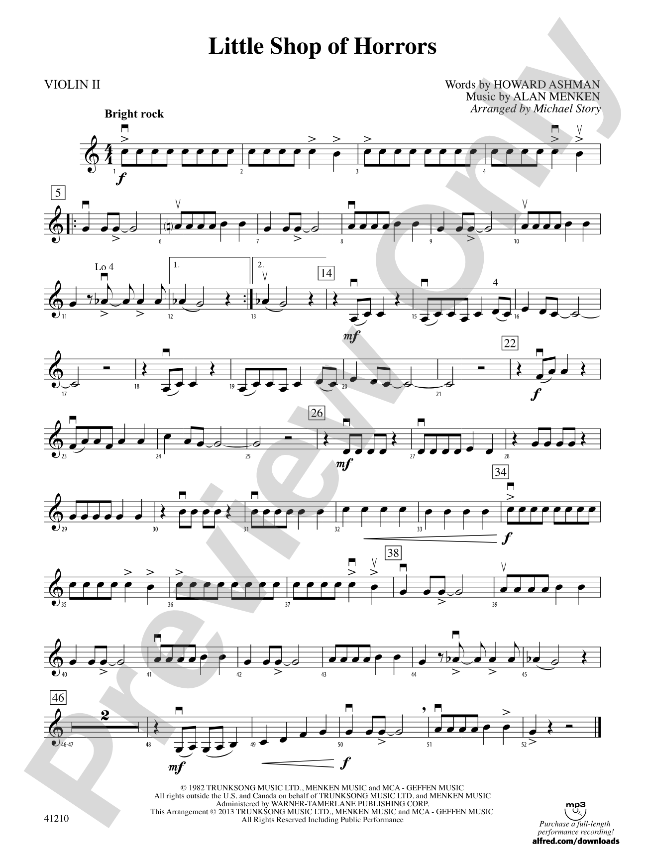 Little Shop of Horrors: 2nd Violin
