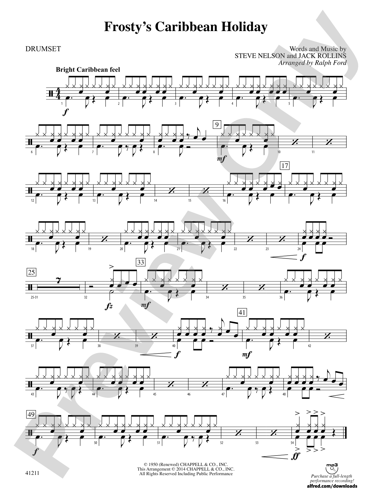 Frosty's Caribbean Holiday: Drums