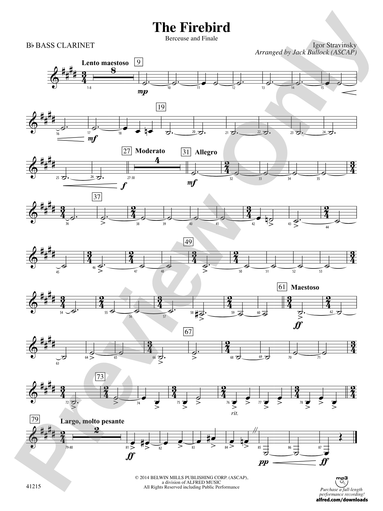 The Firebird: B-flat Bass Clarinet