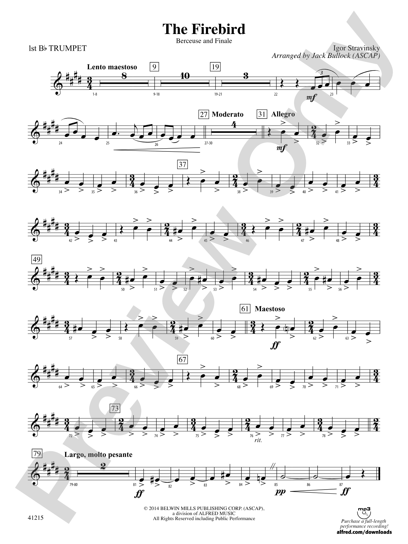 The Firebird: 1st B-flat Trumpet
