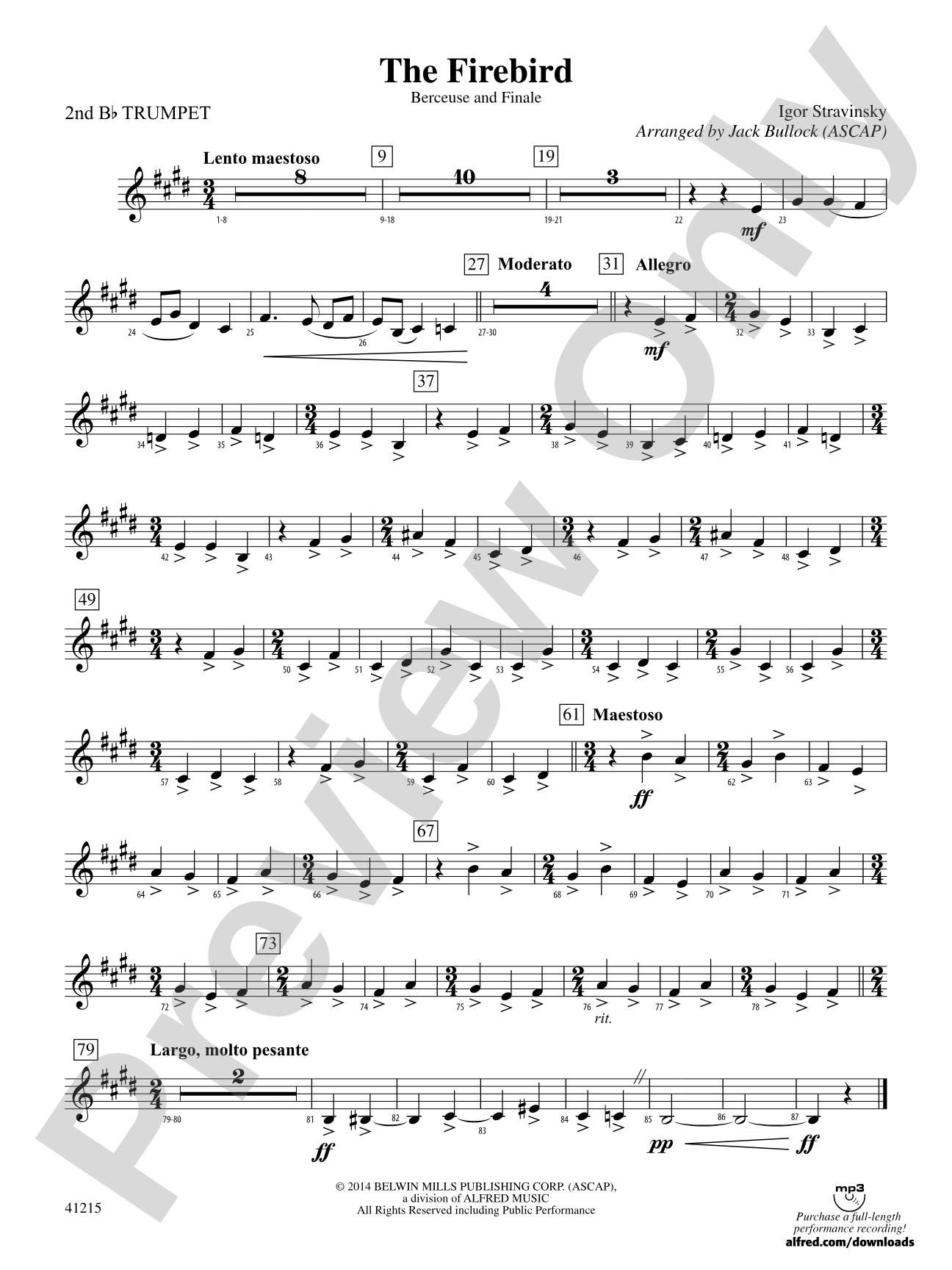 The Firebird: 2nd B-flat Trumpet
