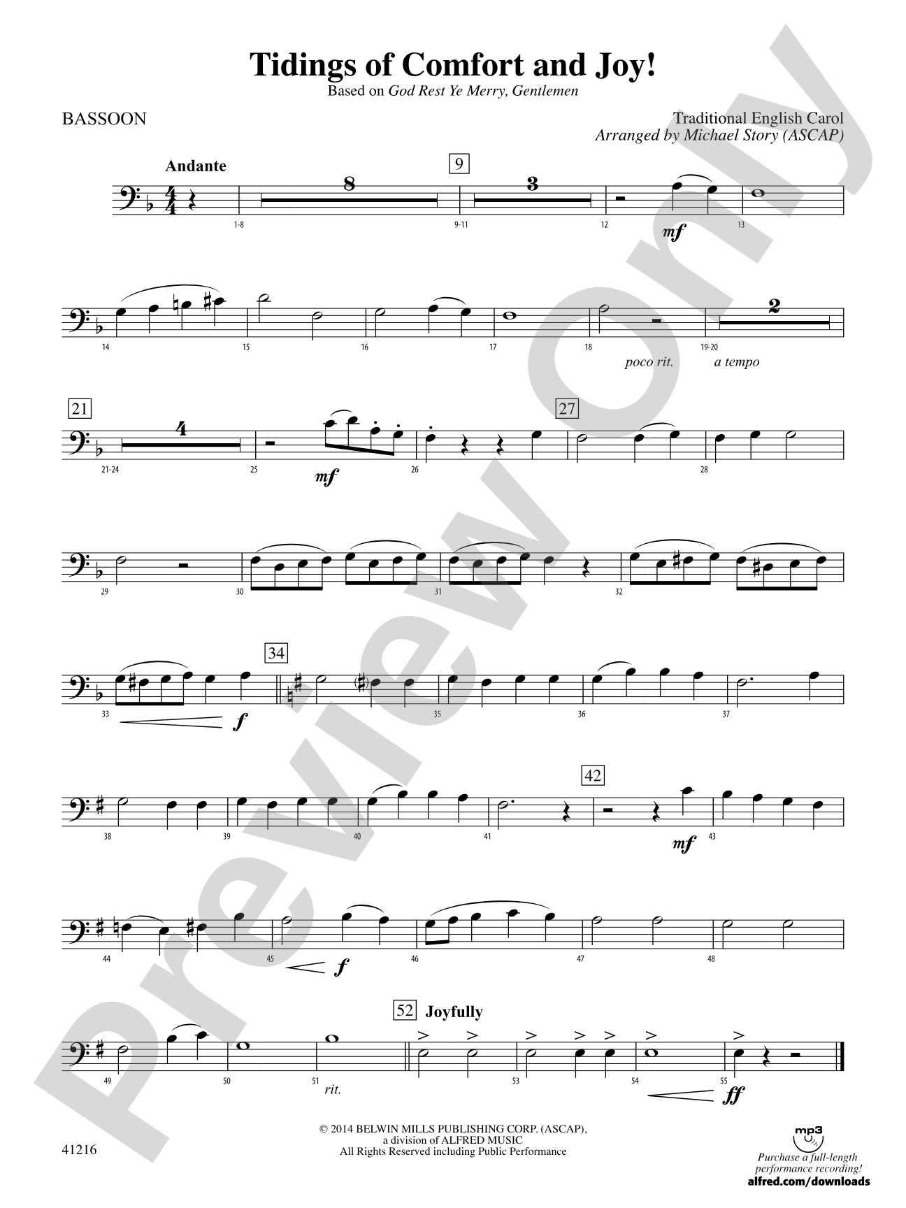 Tidings of Comfort and Joy!: Bassoon