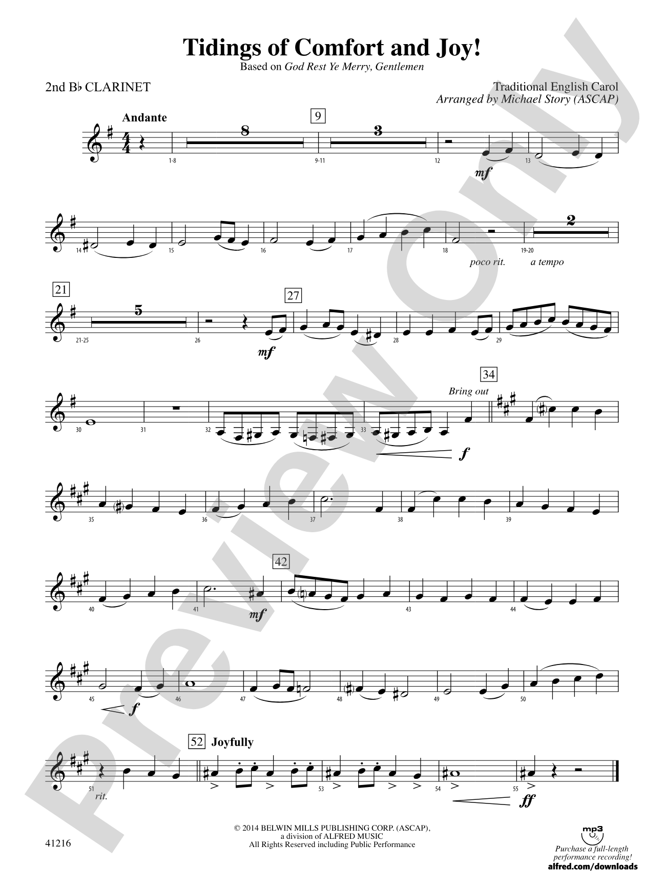 Tidings of Comfort and Joy!: 2nd B-flat Clarinet