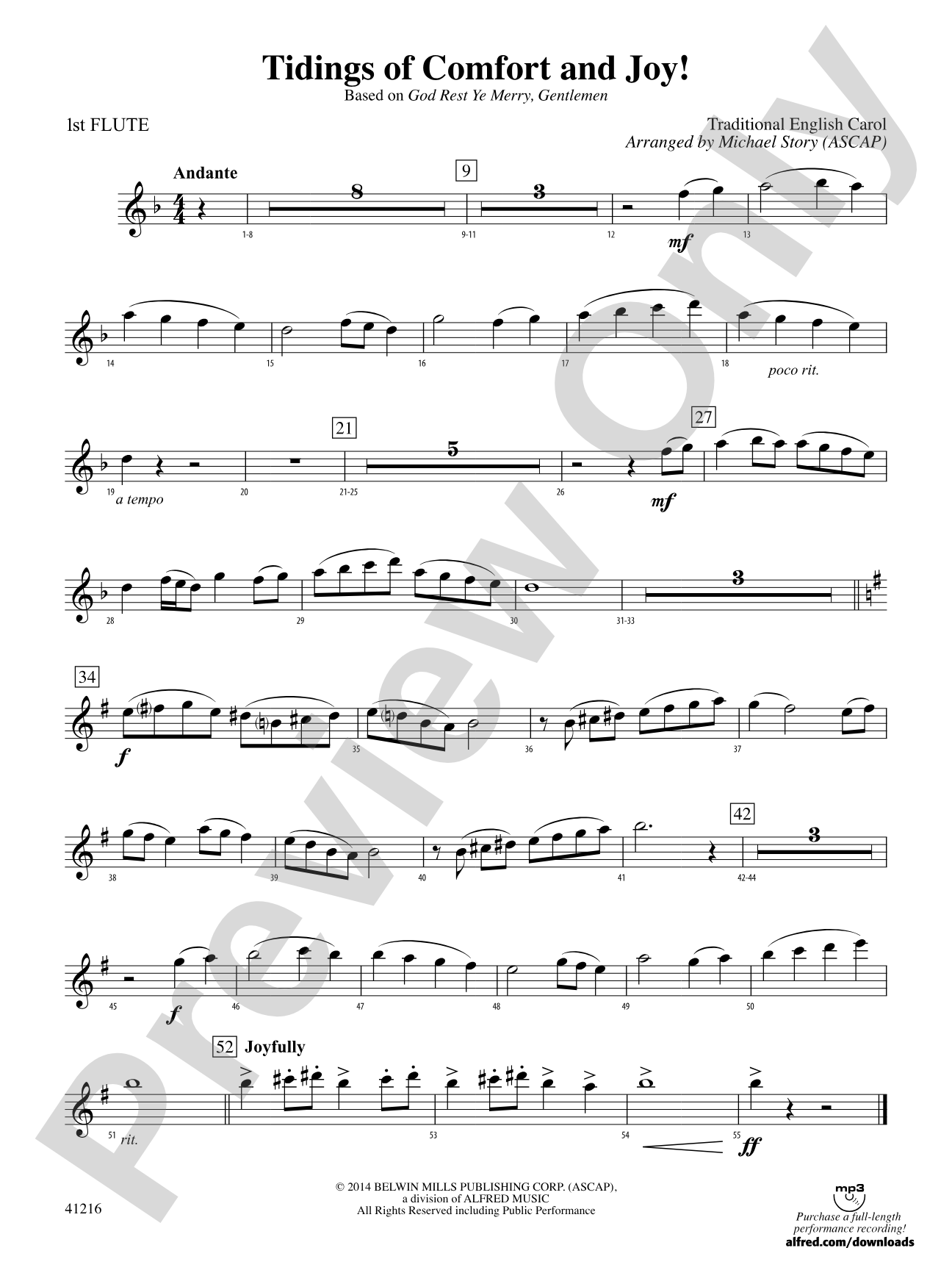 Tidings of Comfort and Joy!: Flute