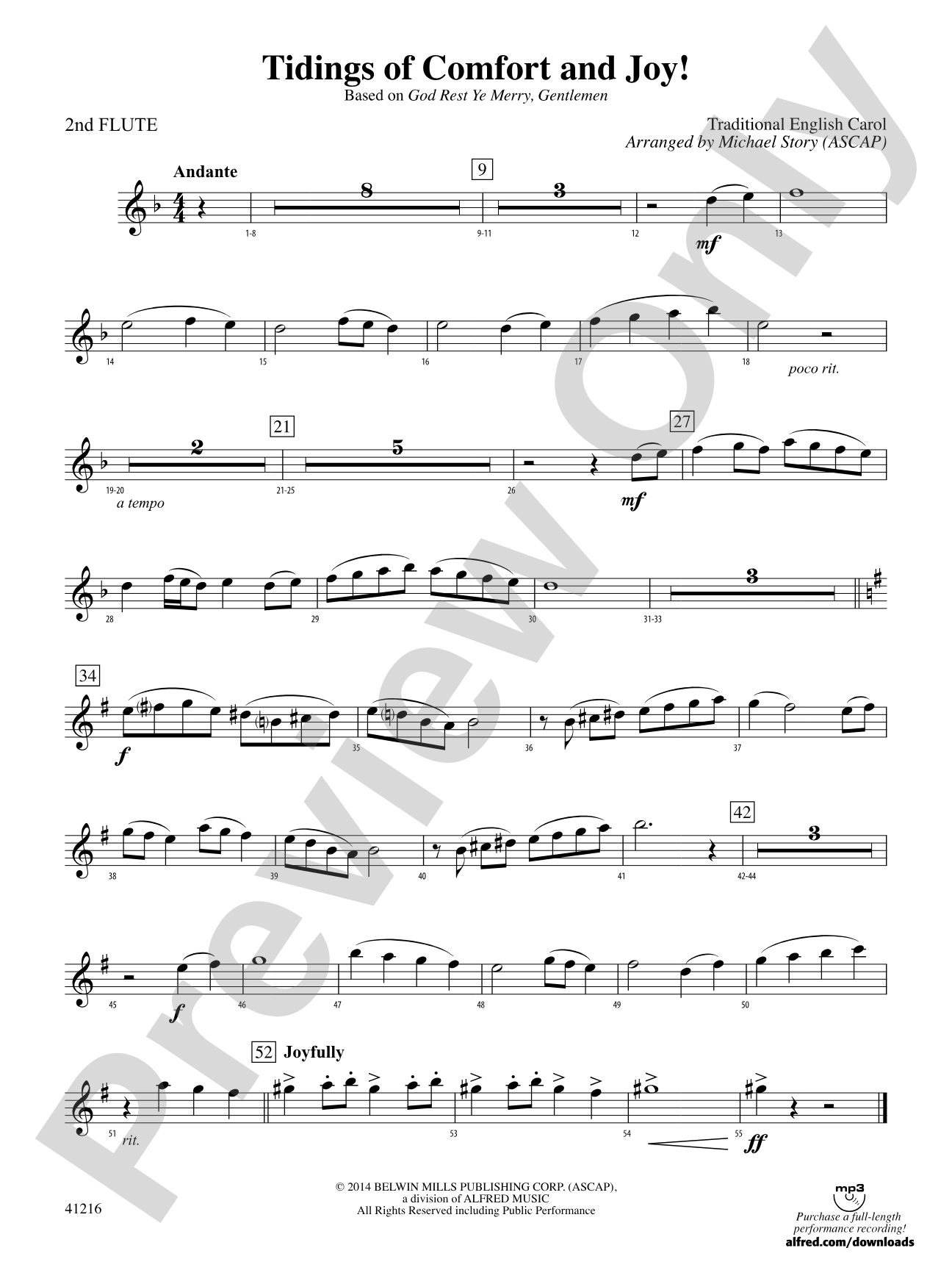 Tidings of Comfort and Joy!: 2nd Flute