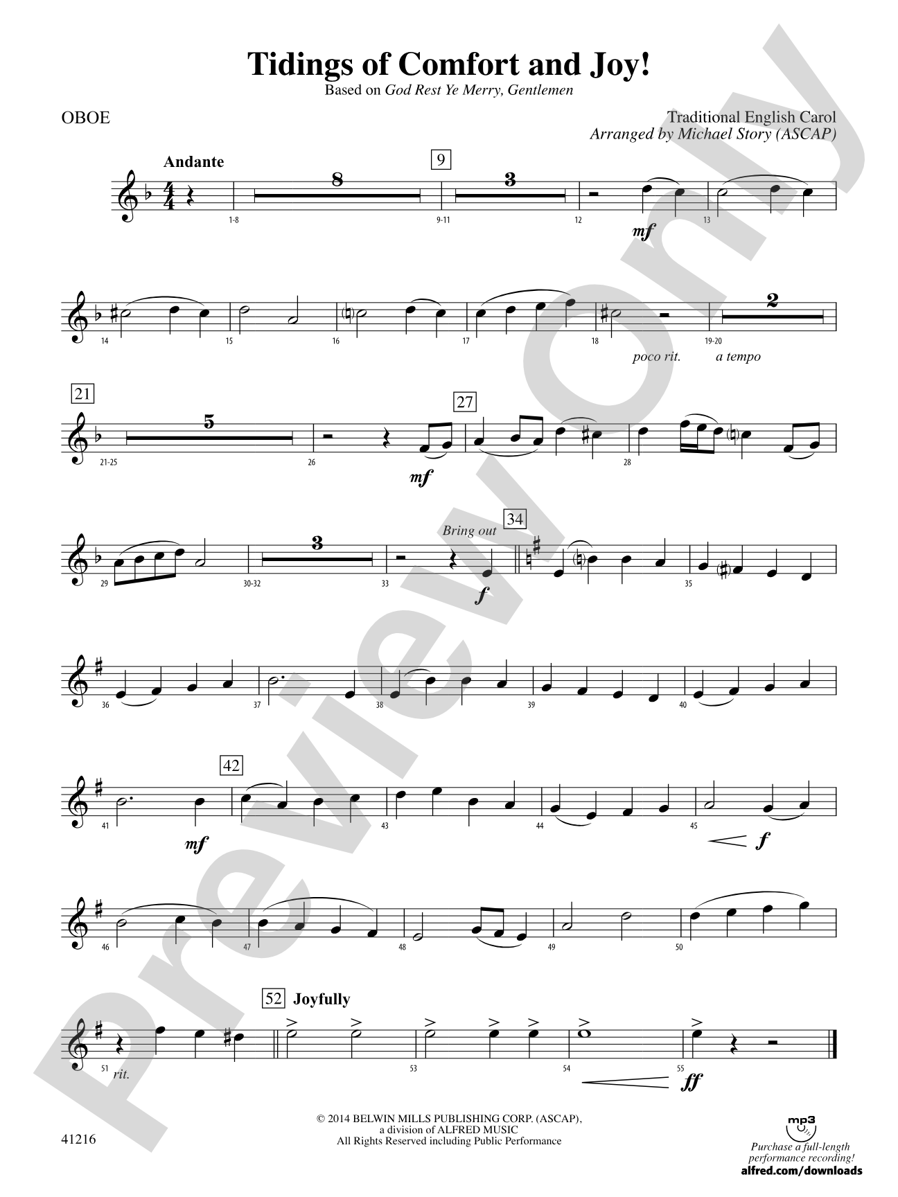 Tidings of Comfort and Joy!: Oboe