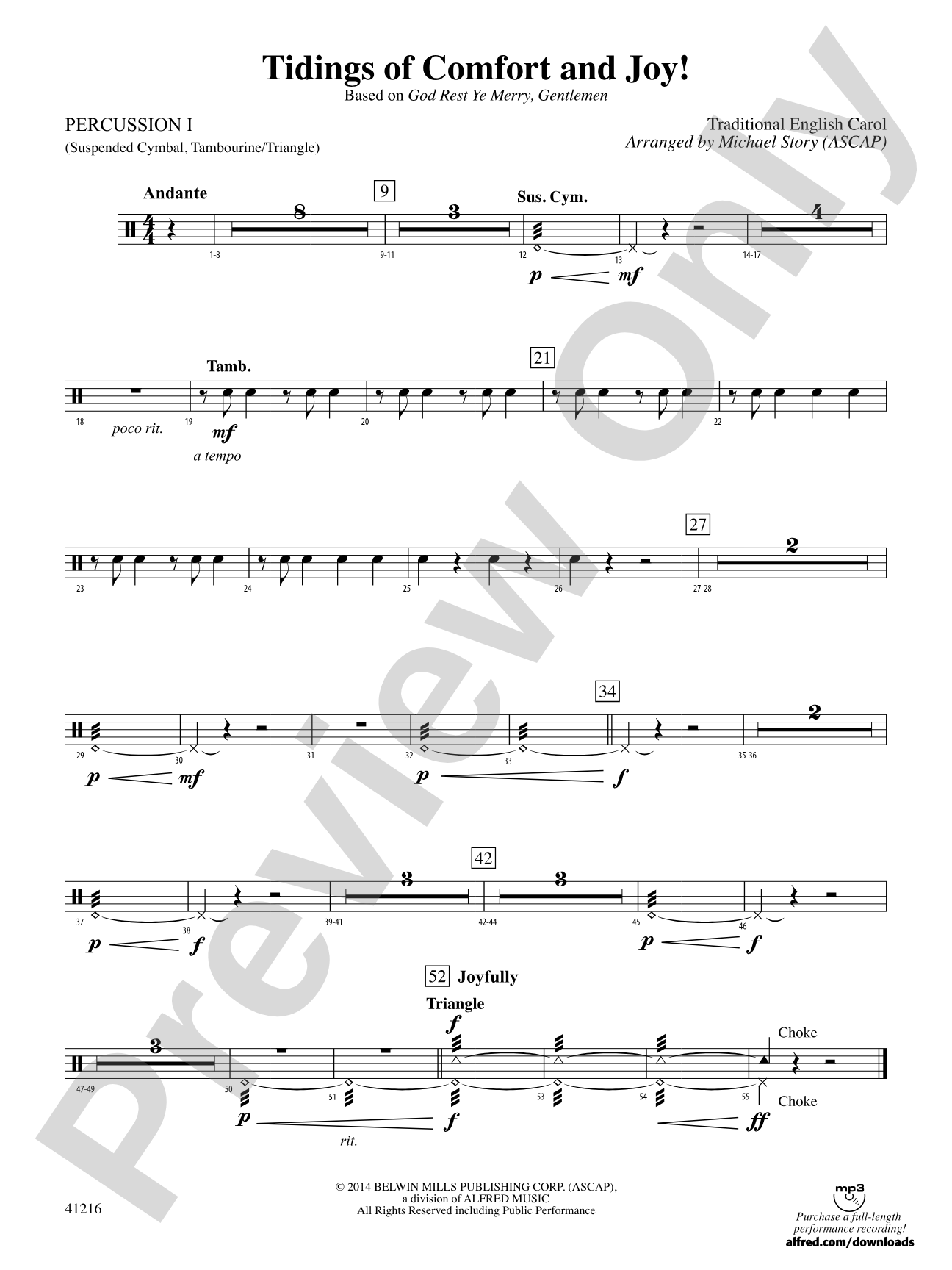 Tidings of Comfort and Joy!: 1st Percussion