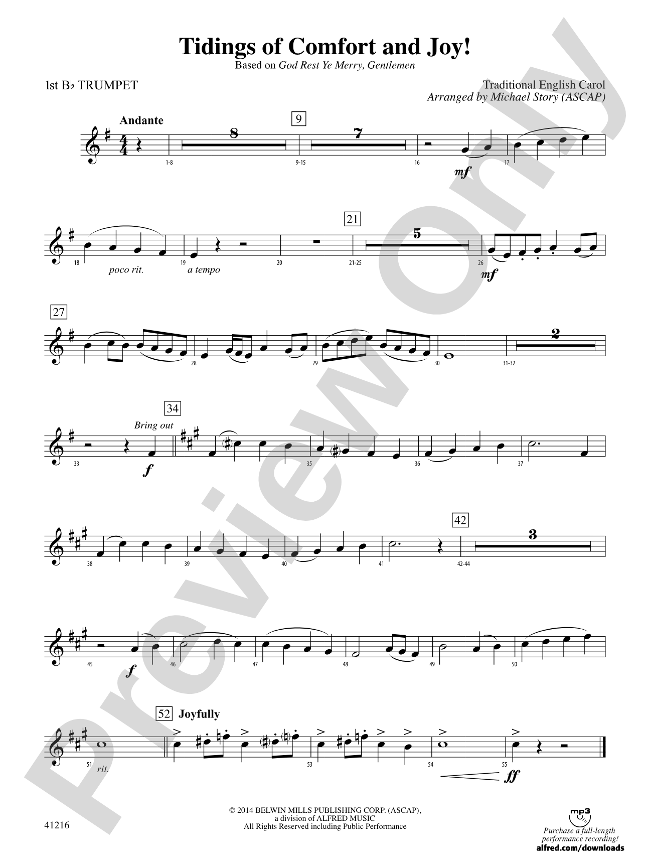 Tidings of Comfort and Joy!: 1st B-flat Trumpet