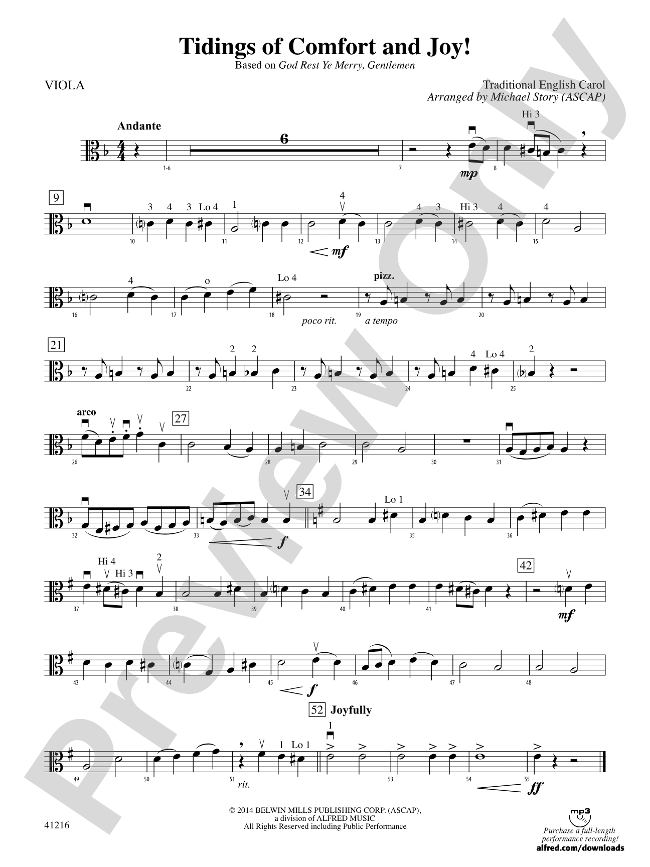 Tidings of Comfort and Joy!: Viola