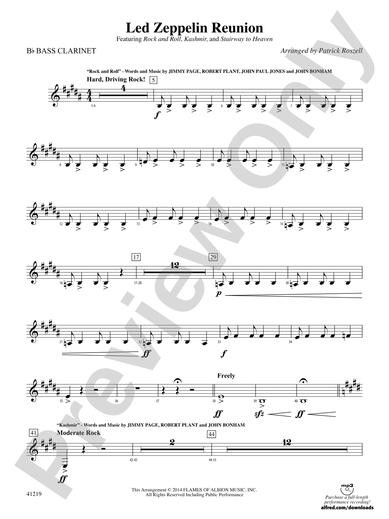 Led Zeppelin Reunion: B-flat Bass Clarinet