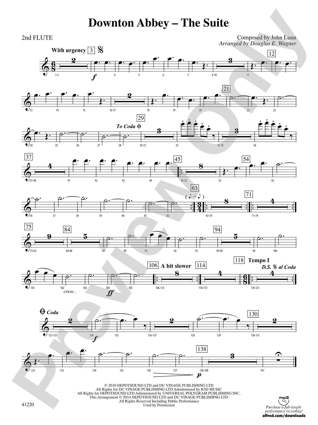 Downton Abbey – The Suite: 2nd Flute