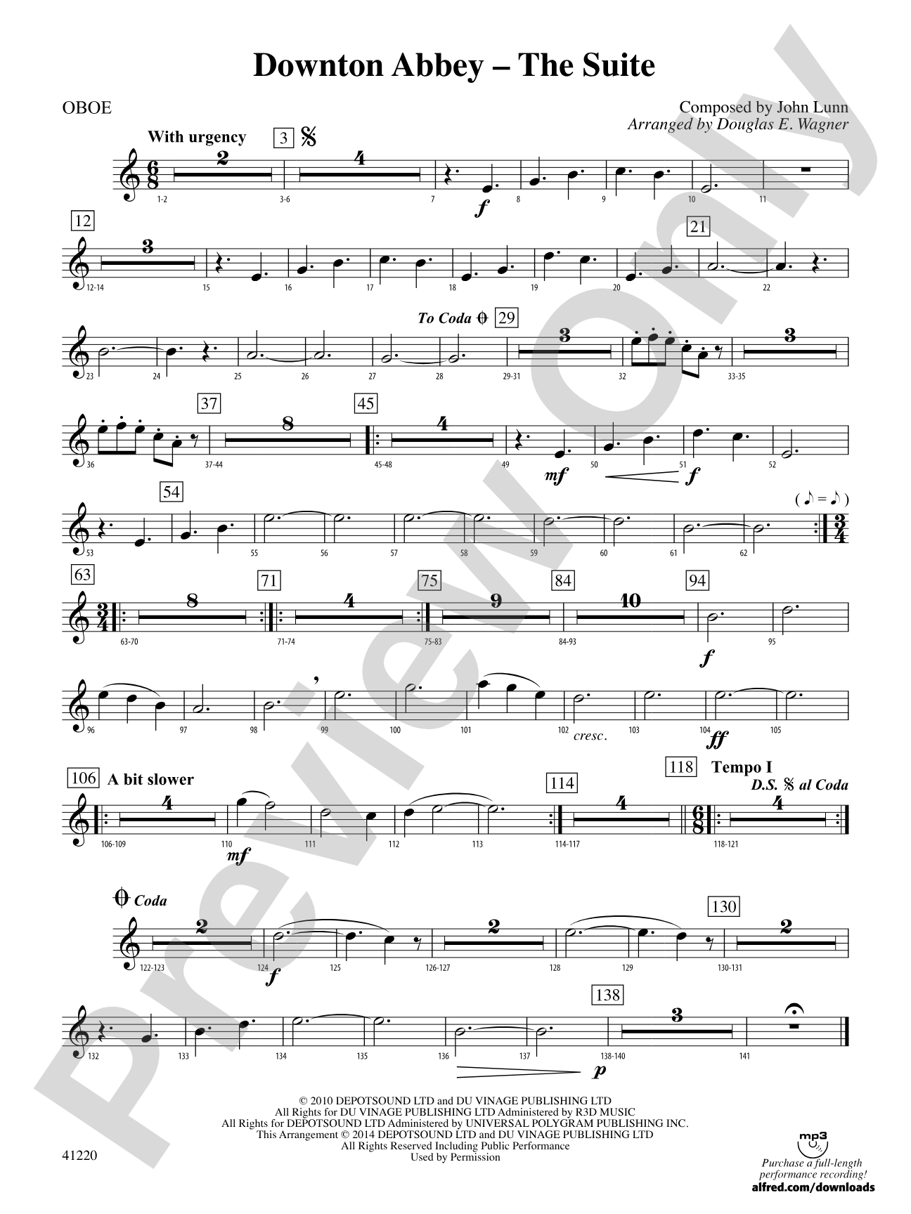Downton Abbey – The Suite: Oboe