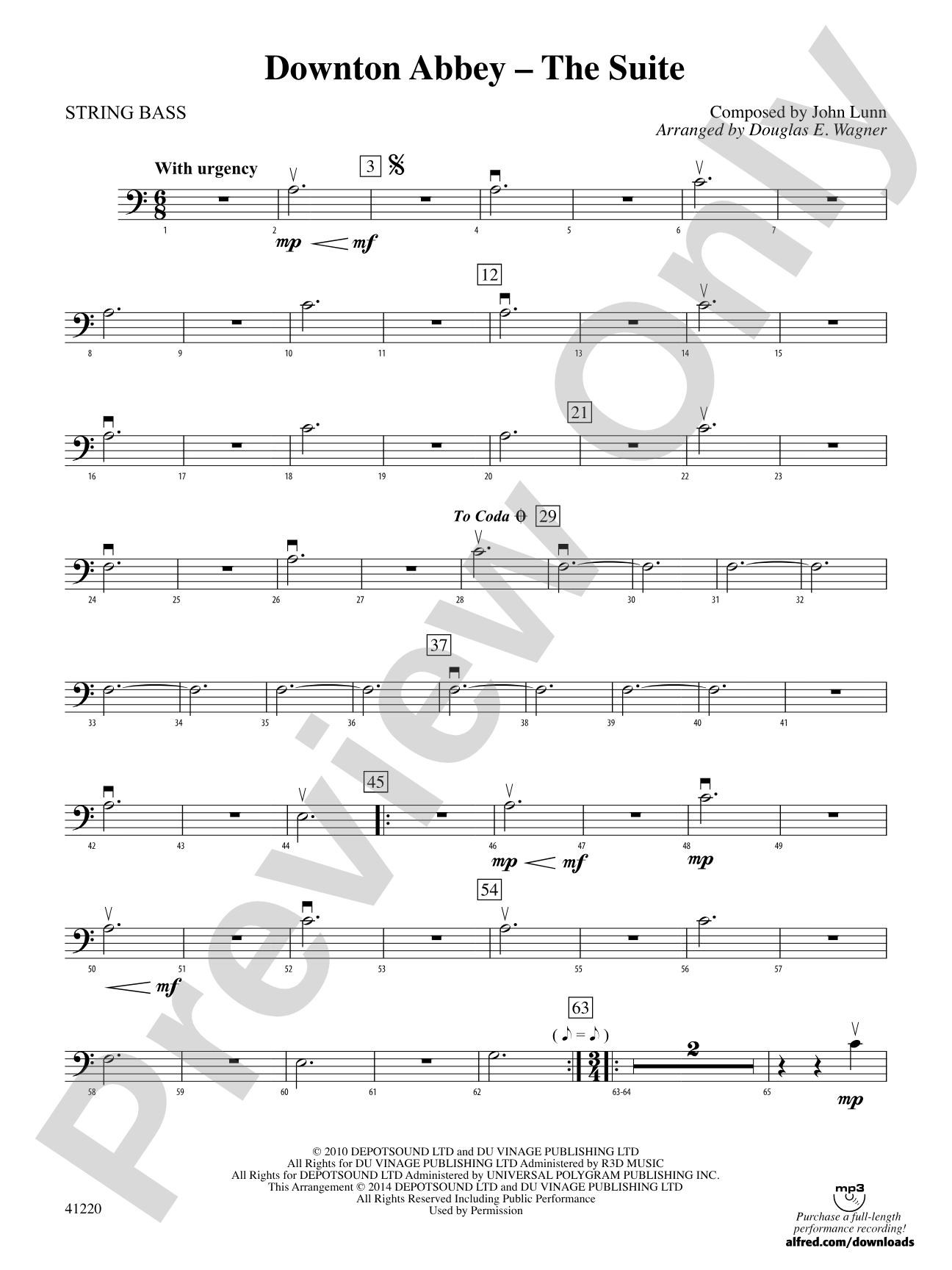 Downton Abbey – The Suite: String Bass