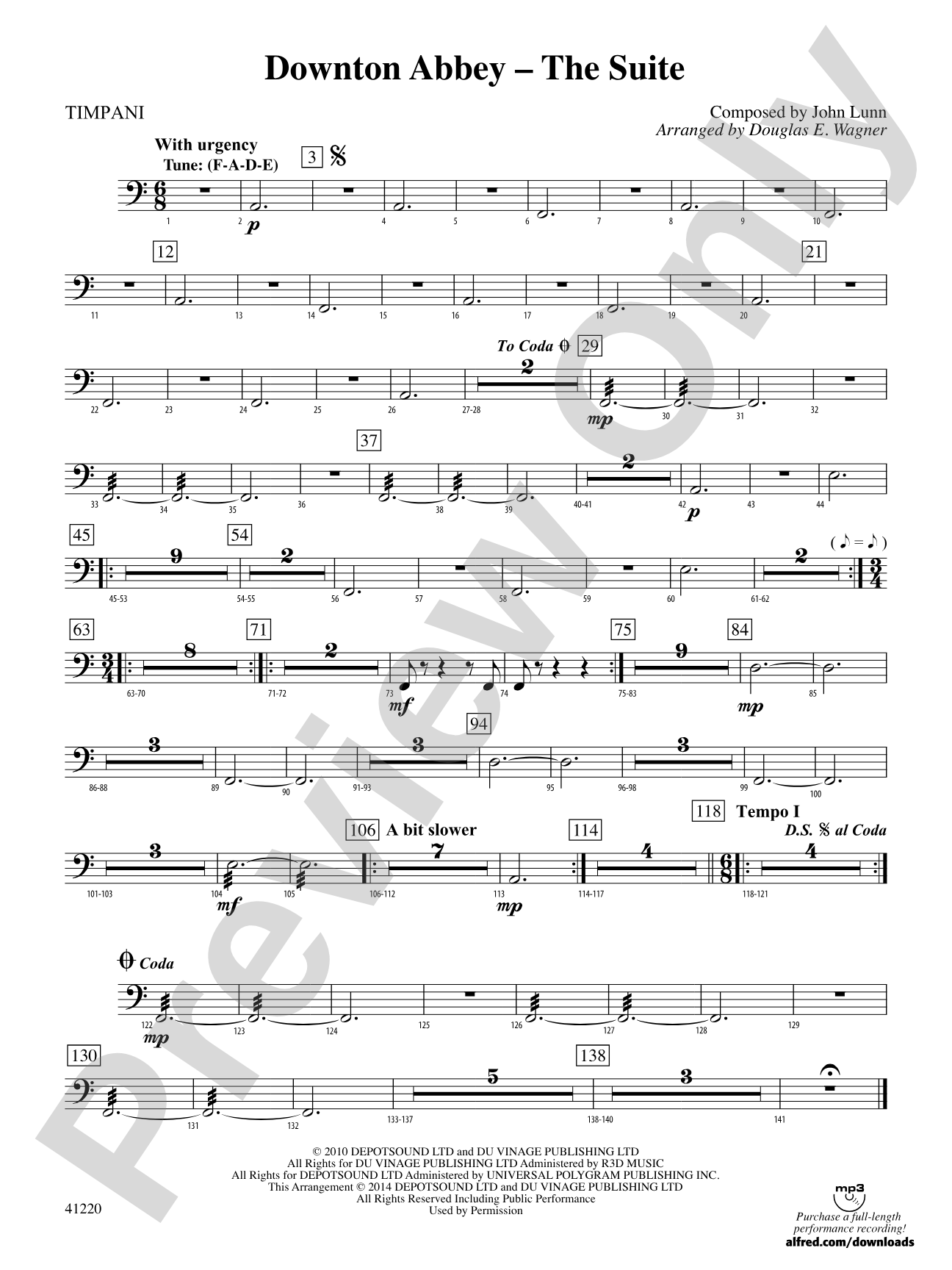 Downton Abbey – The Suite: Timpani