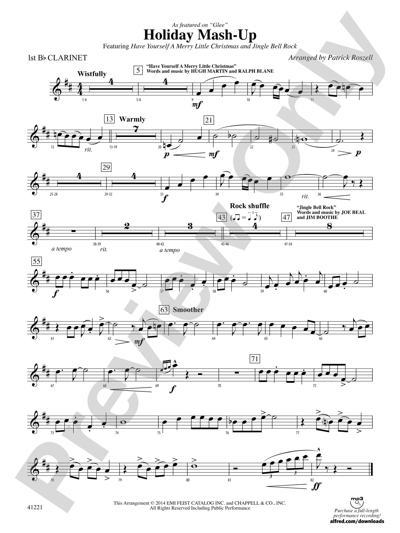 Holiday Mash-Up: 1st B-flat Clarinet
