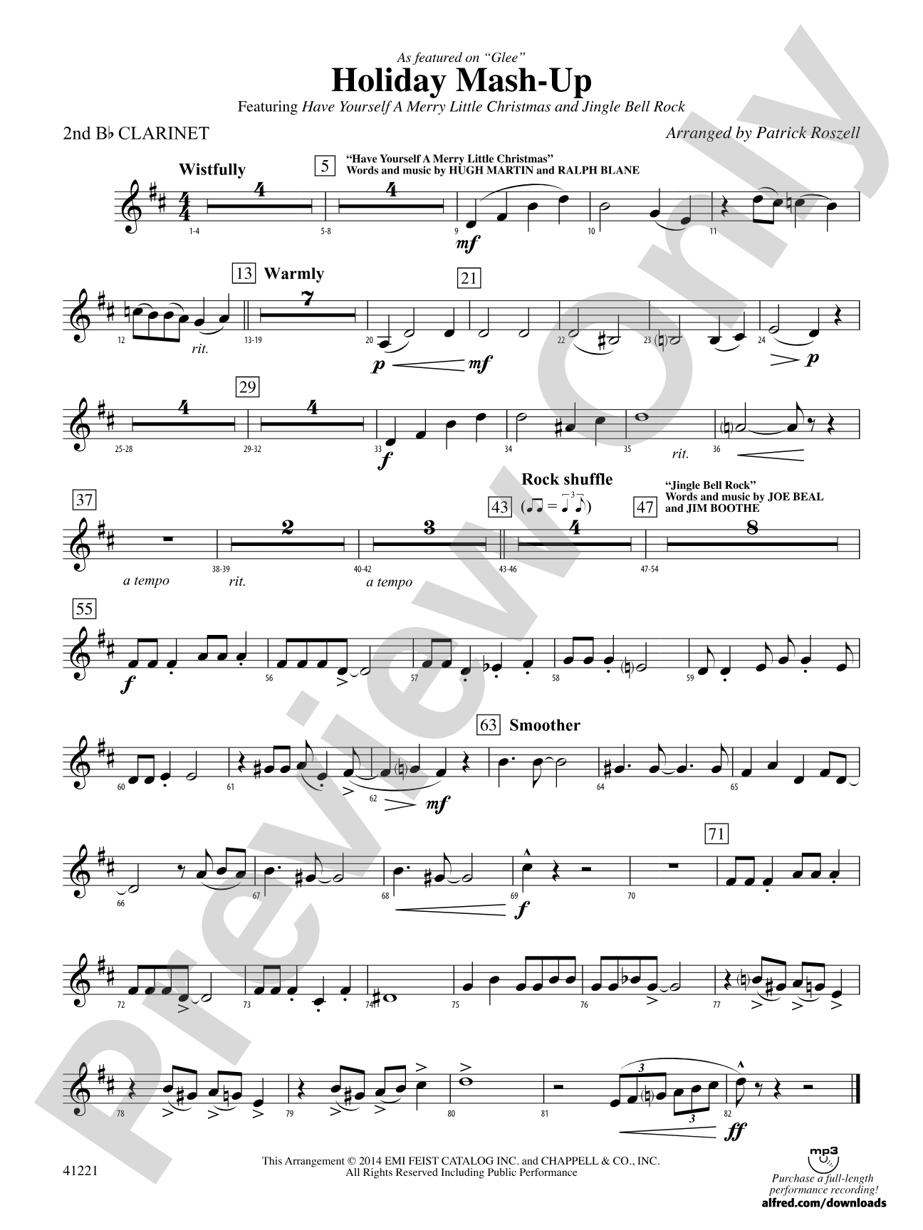 Holiday Mash-Up: 2nd B-flat Clarinet