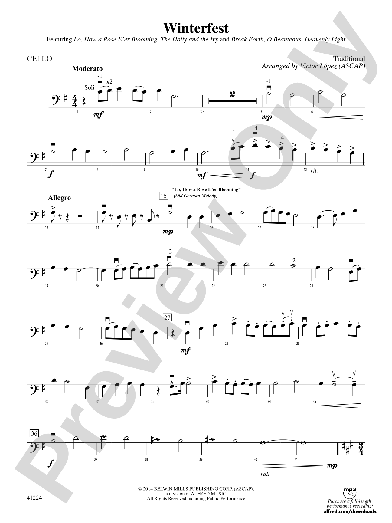 Winterfest: Cello
