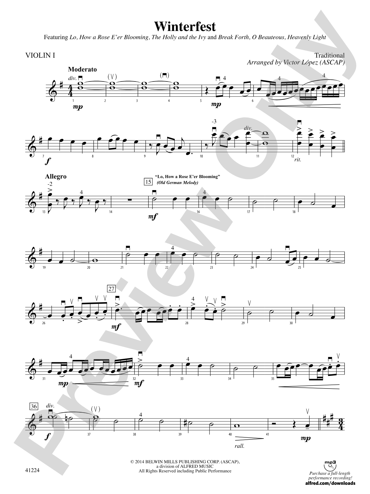 Winterfest: 1st Violin