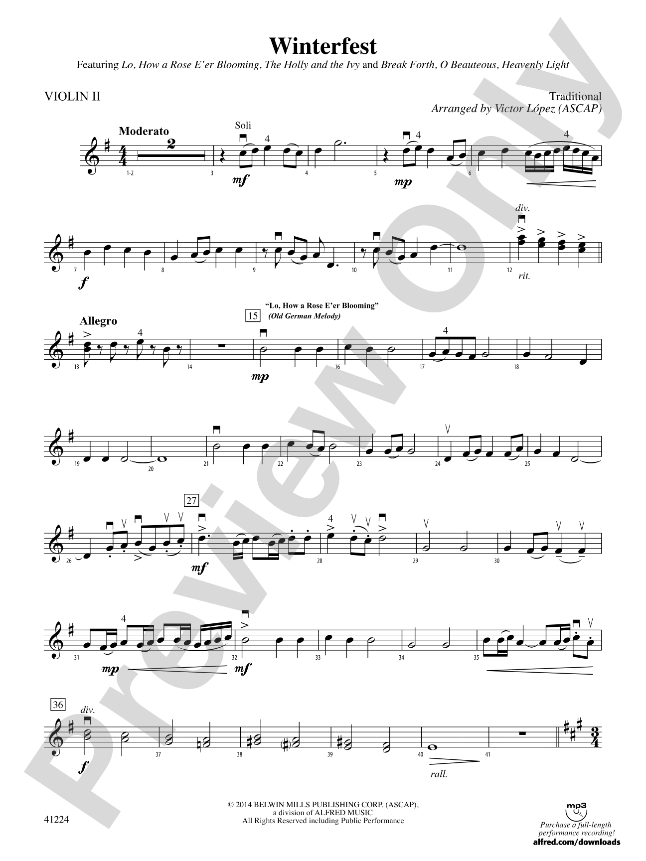 Winterfest: 2nd Violin