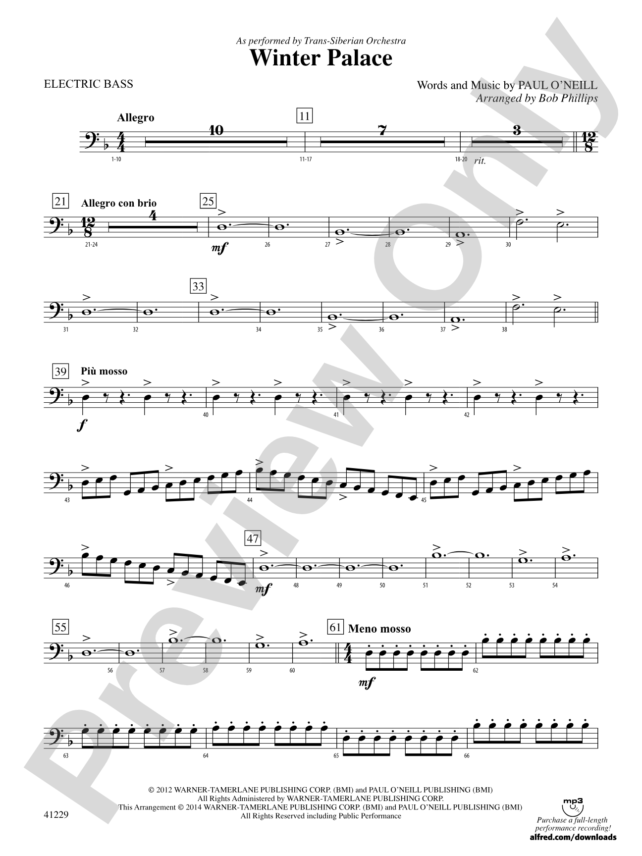 Winter Palace: Electric Bass