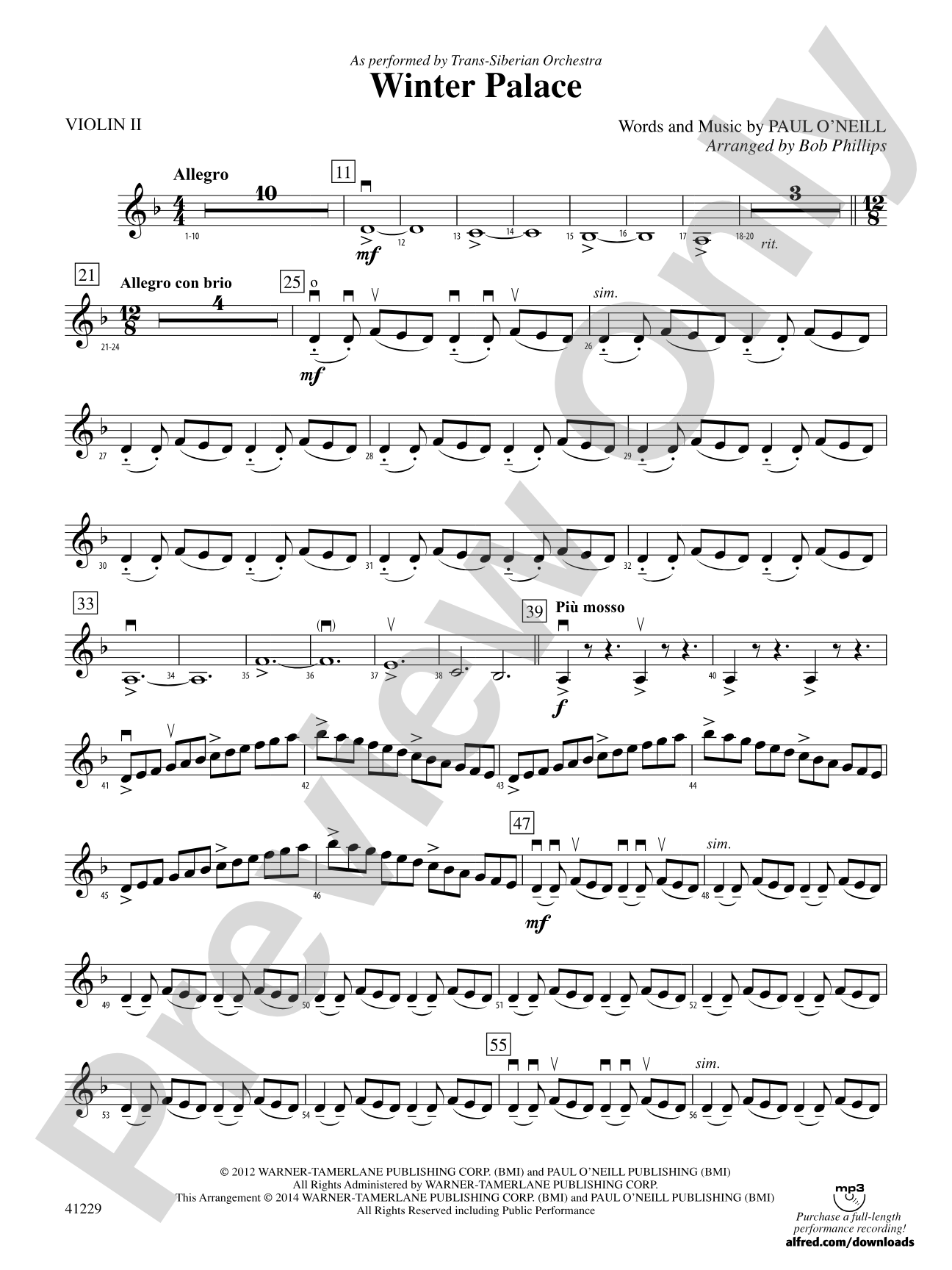 Winter Palace: 2nd Violin