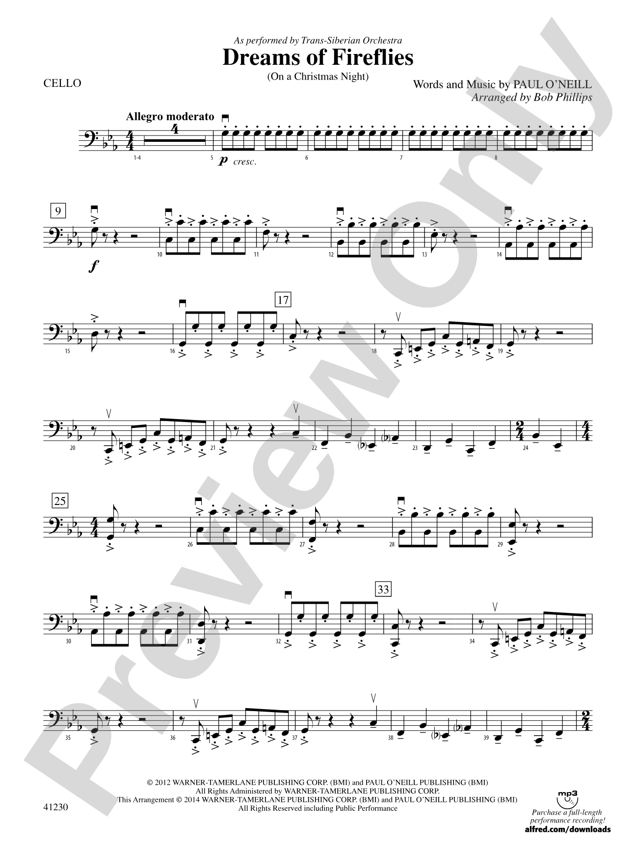 Dreams of Fireflies: Cello