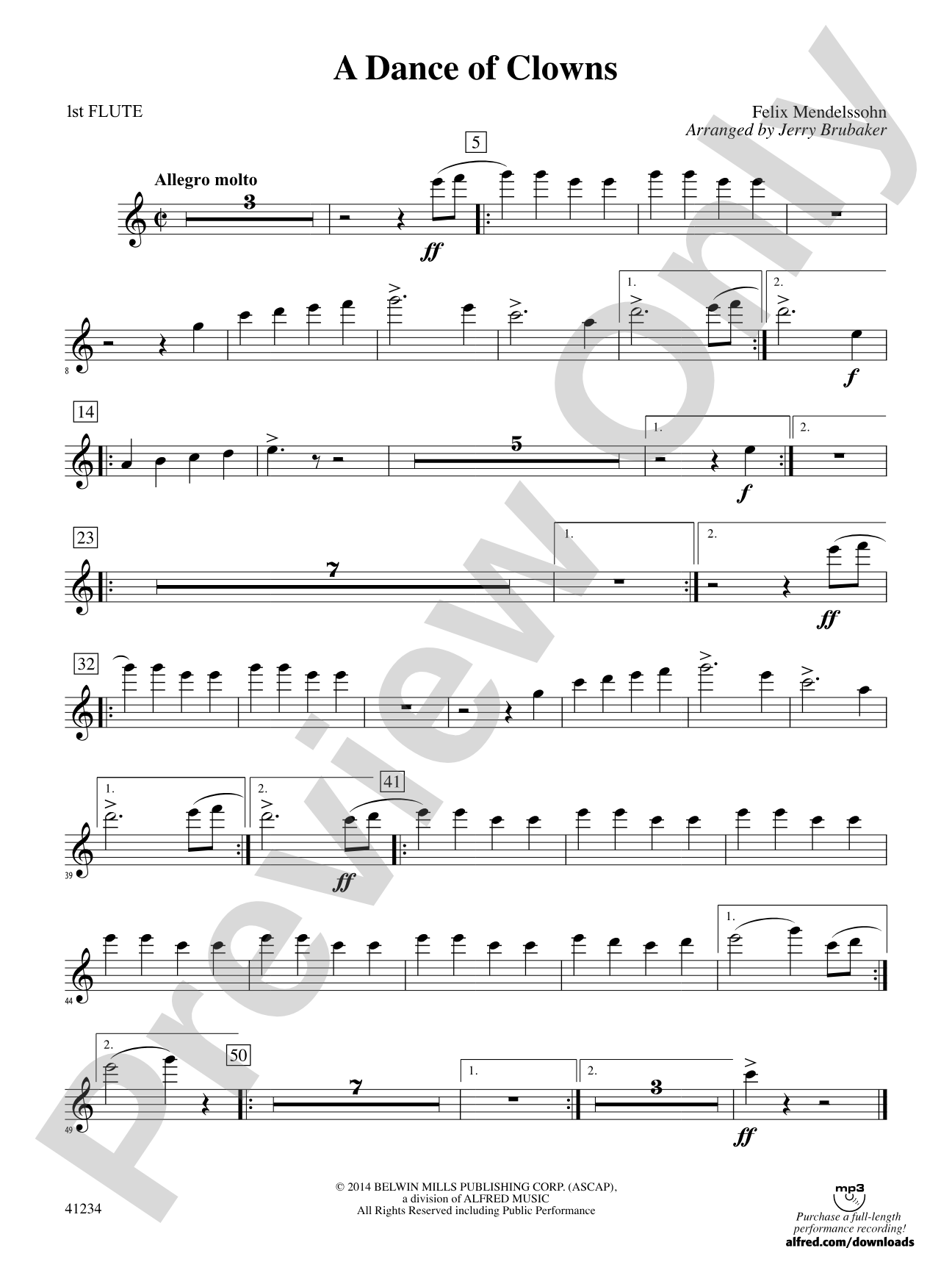 A Dance of Clowns (from A Midsummer Night's Dream): Flute