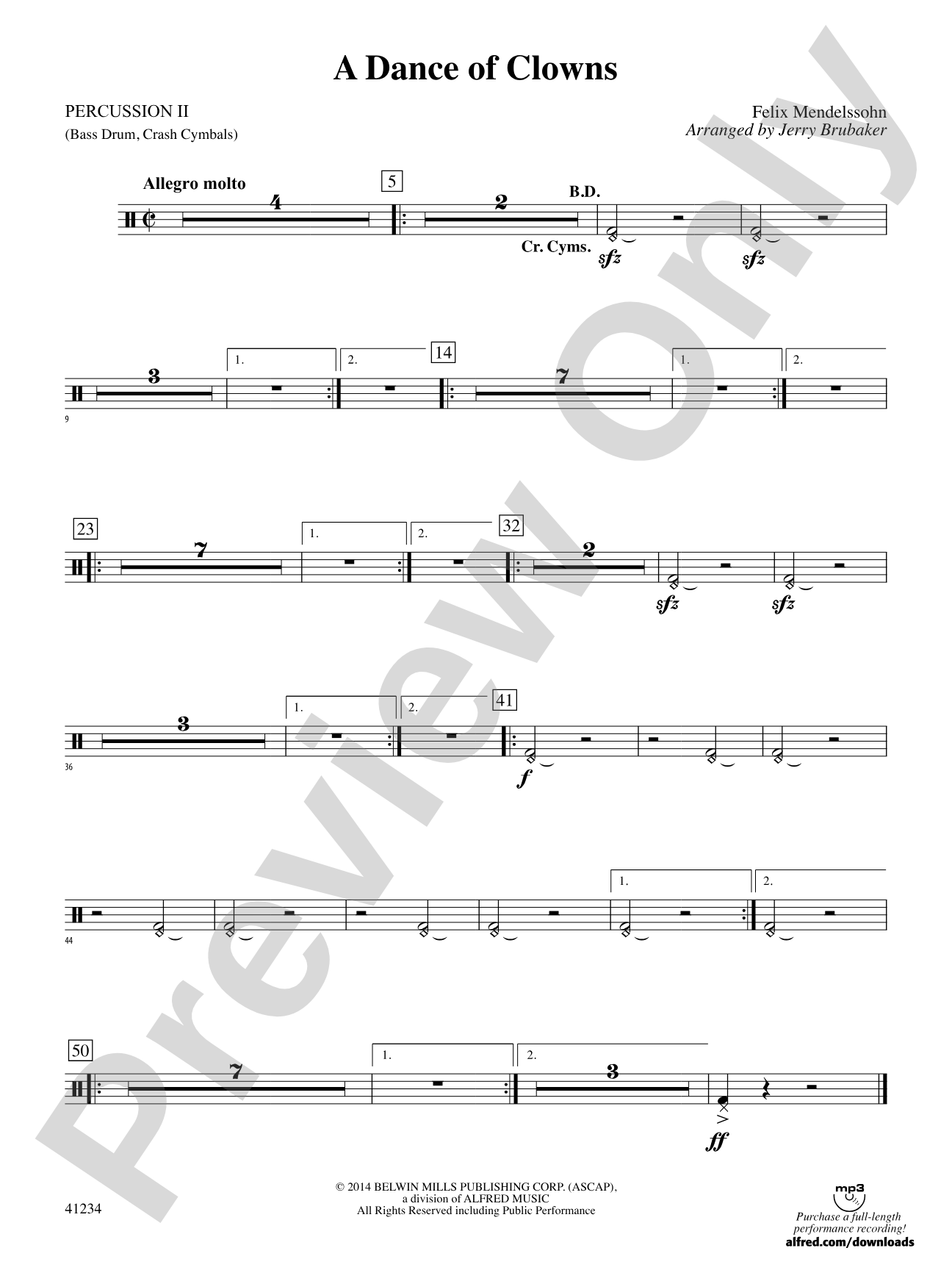 A Dance of Clowns (from A Midsummer Night's Dream): 2nd Percussion