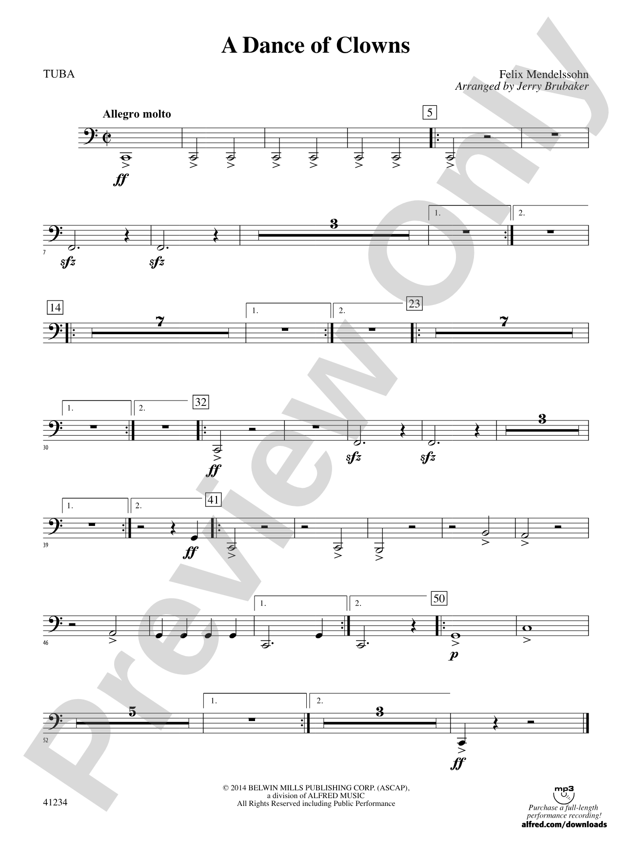 A Dance of Clowns (from A Midsummer Night's Dream): Tuba