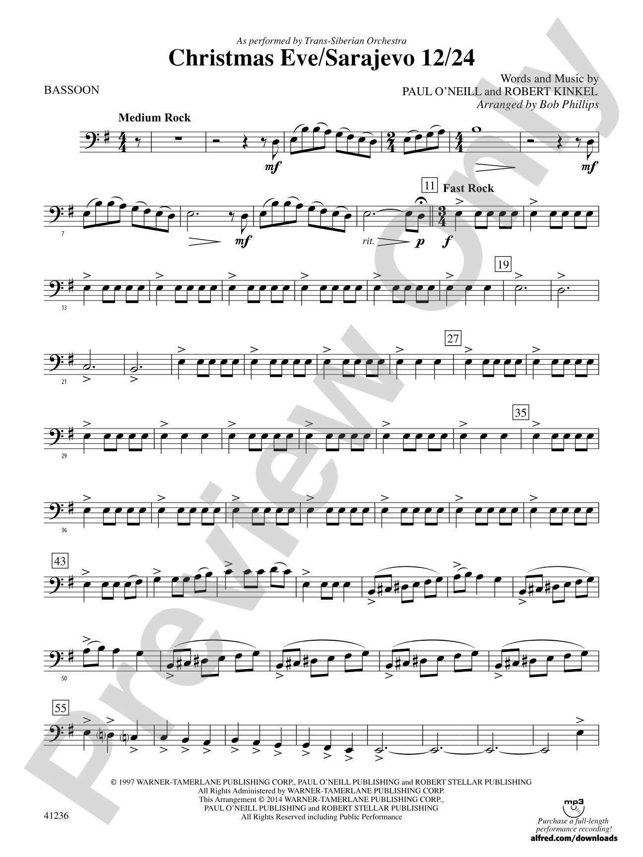 Christmas Eve/Sarajevo 12/24: Bassoon