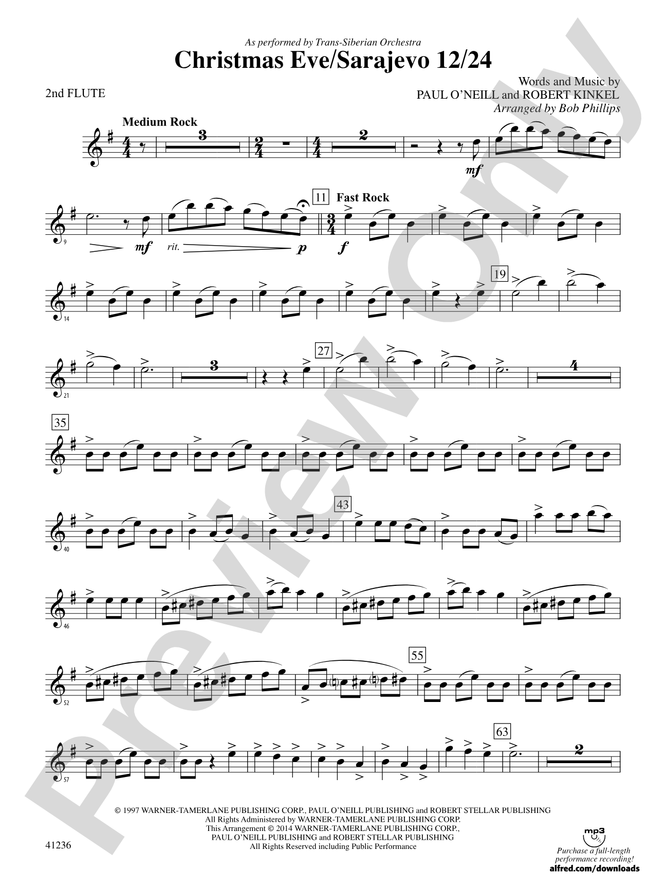 Christmas Eve/Sarajevo 12/24: 2nd Flute
