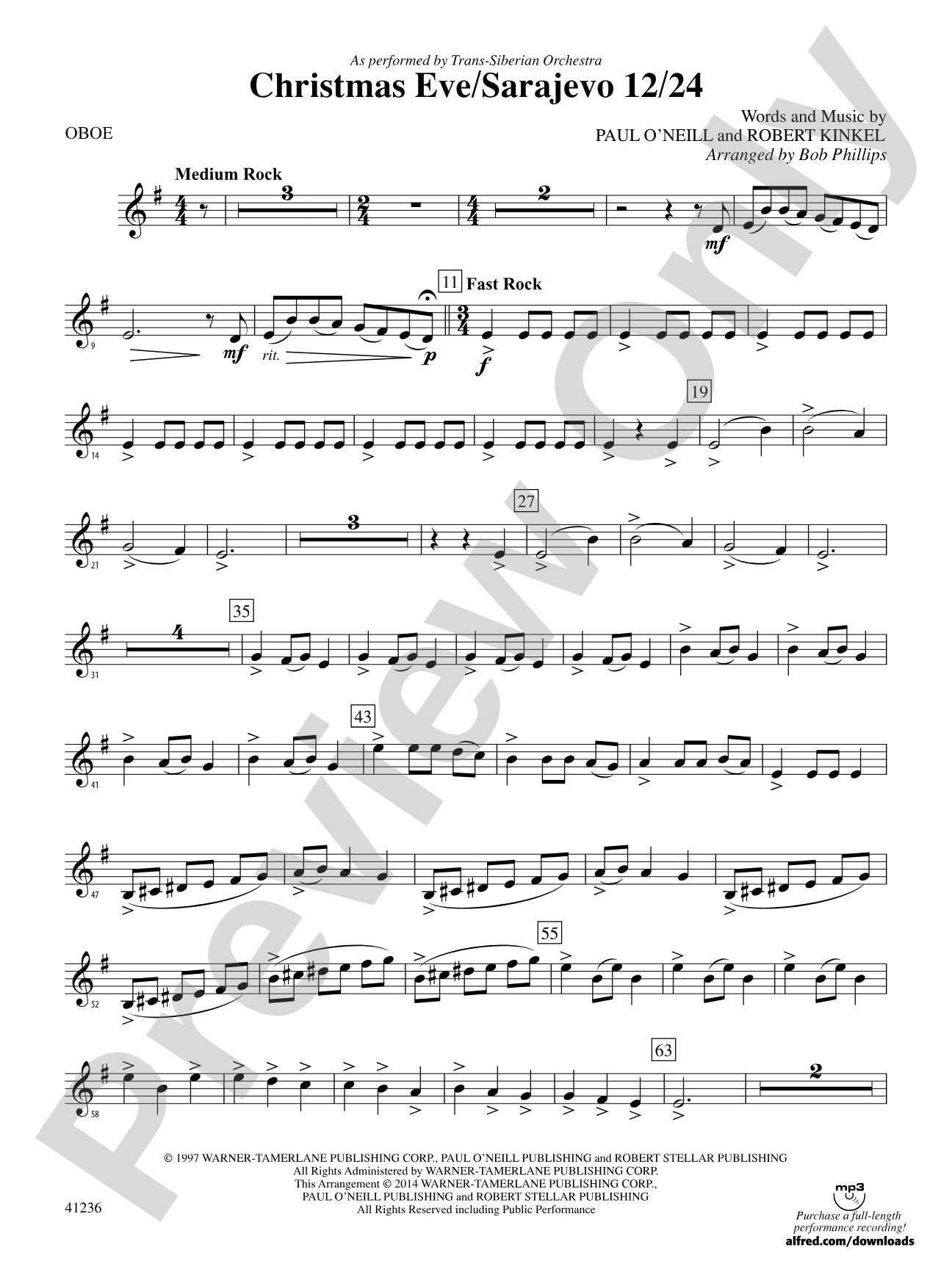 Christmas Eve/Sarajevo 12/24: Oboe