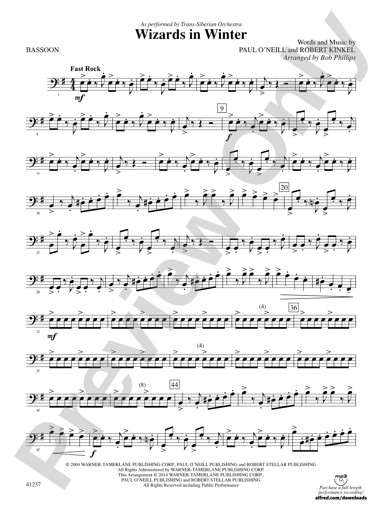 Wizards in Winter: Bassoon