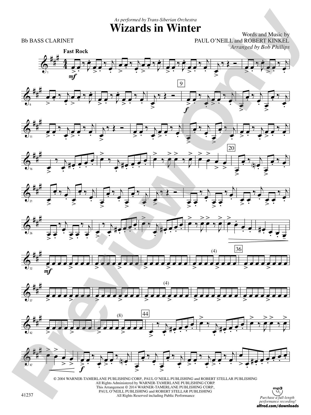 Wizards in Winter: B-flat Bass Clarinet