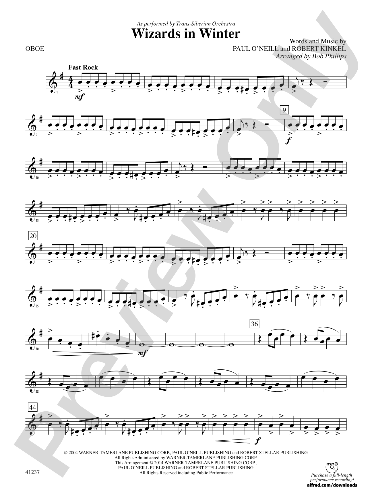 Wizards in Winter: Oboe