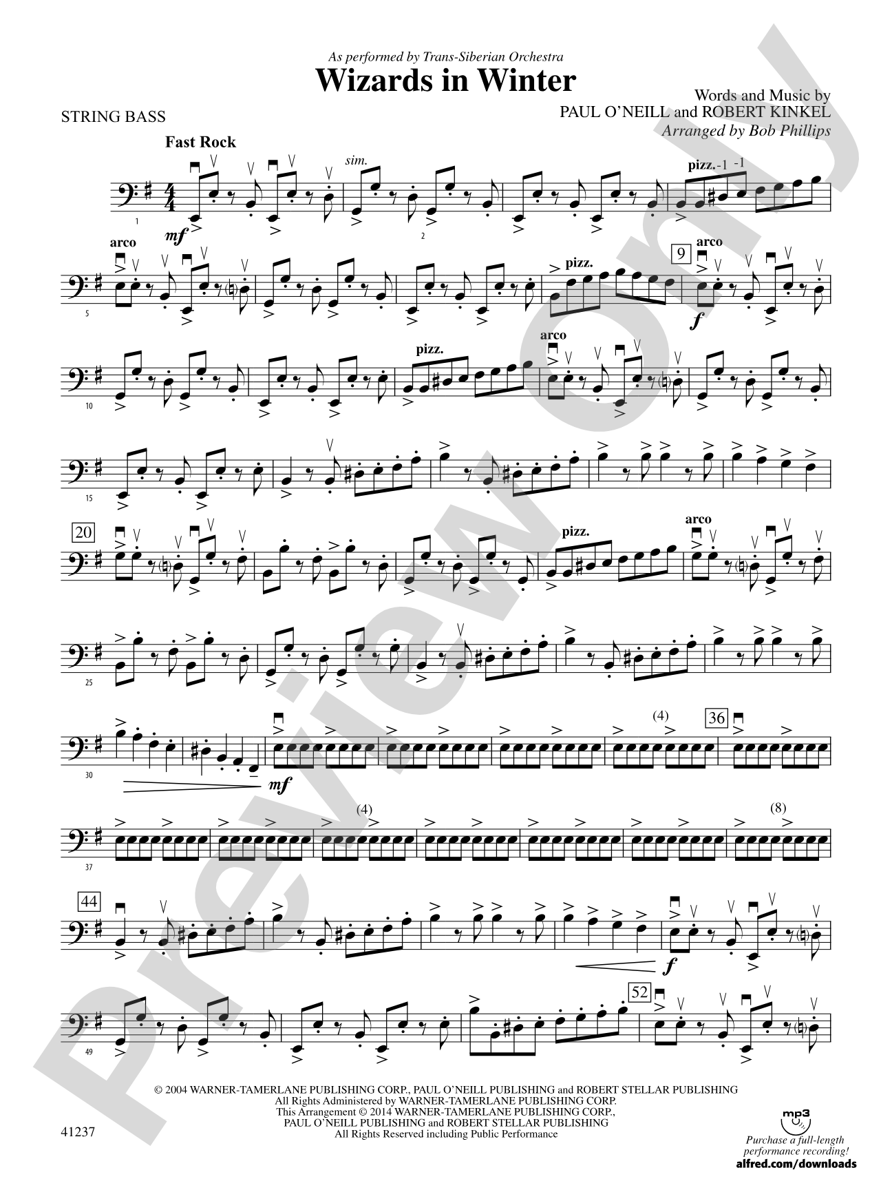 Wizards in Winter: String Bass