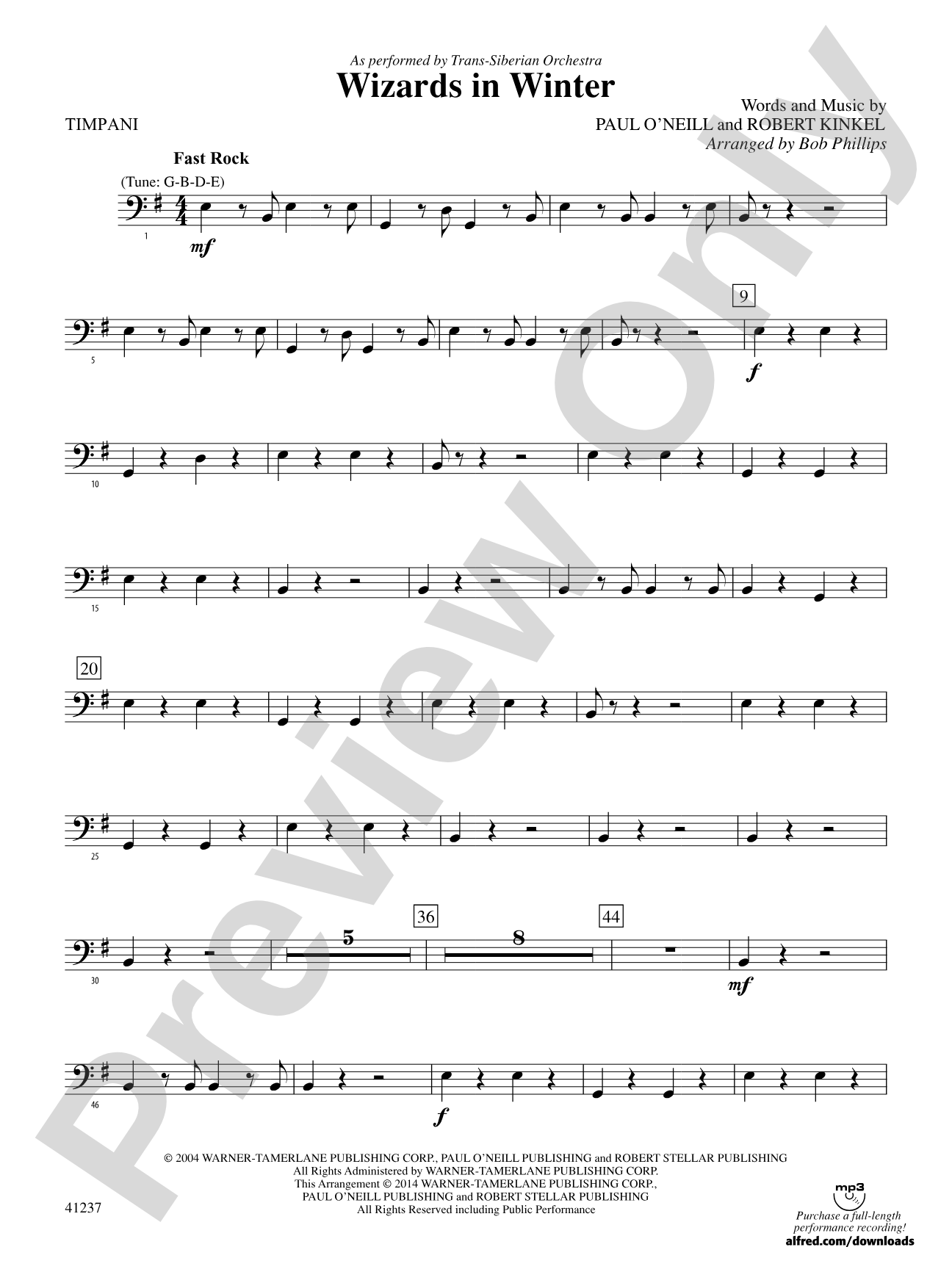 Wizards in Winter: Timpani