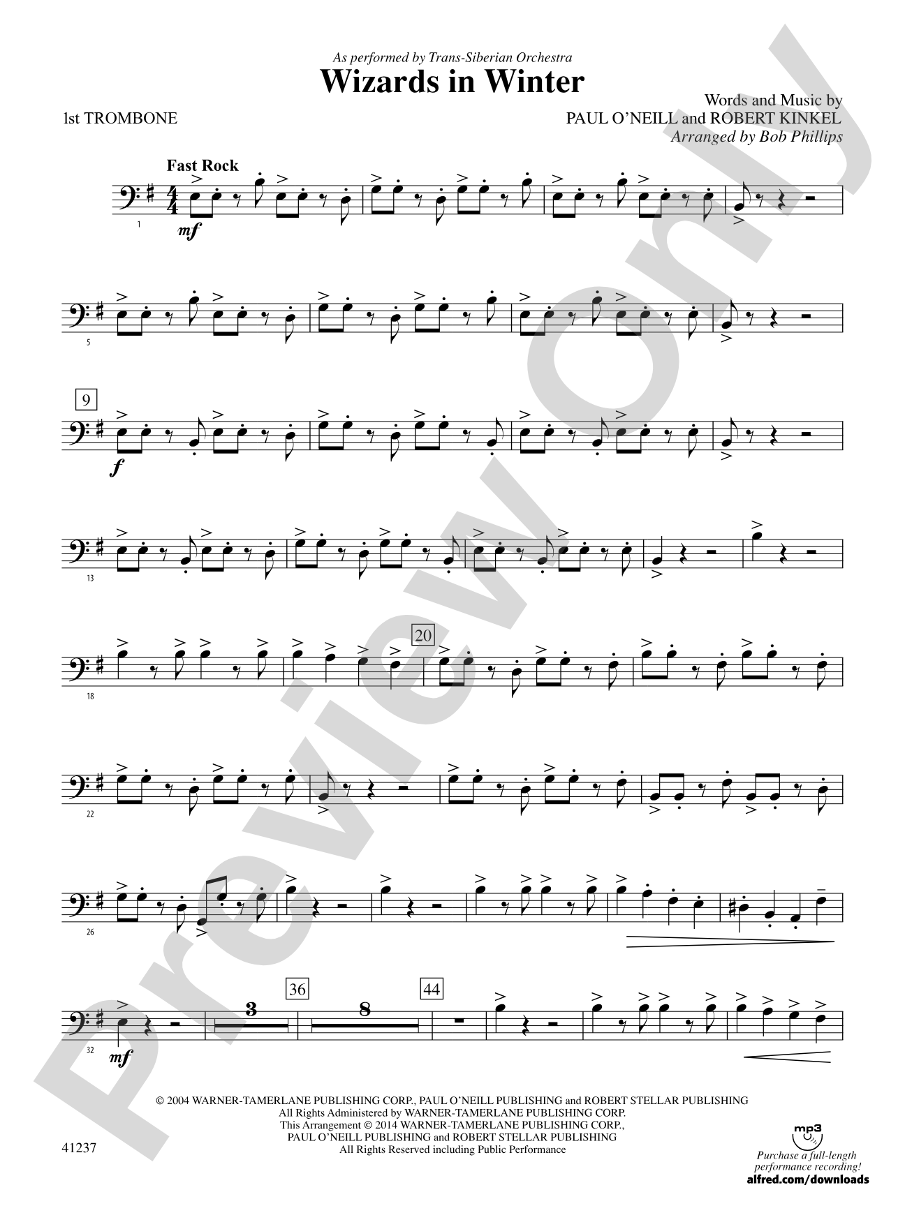 Wizards in Winter: 1st Trombone