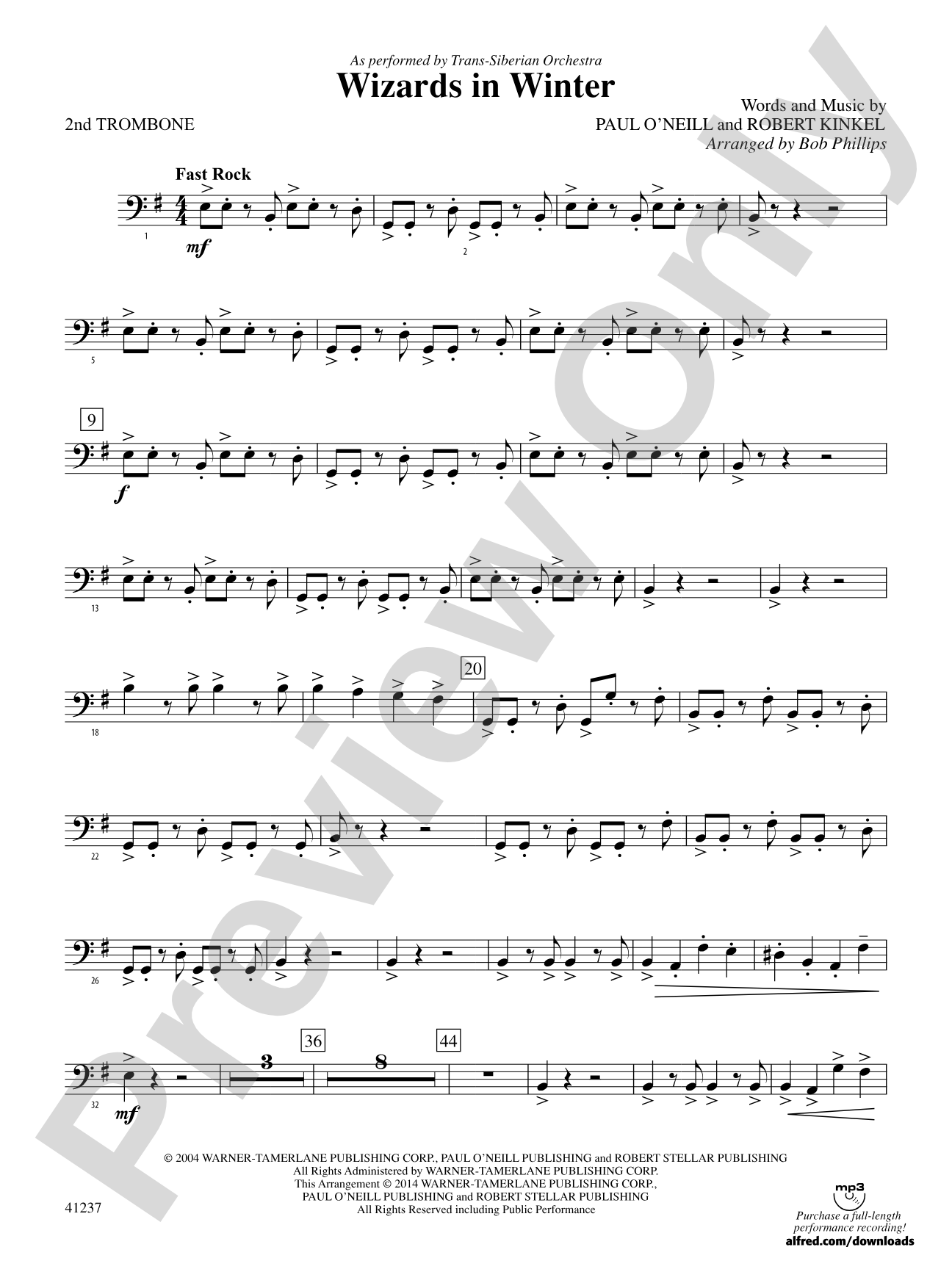 Wizards in Winter: 2nd Trombone