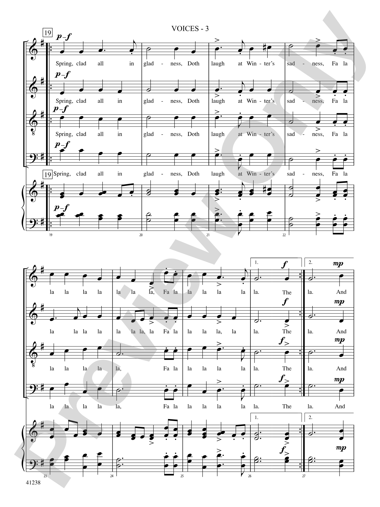 A Suite of Three Madrigals: Vocals
