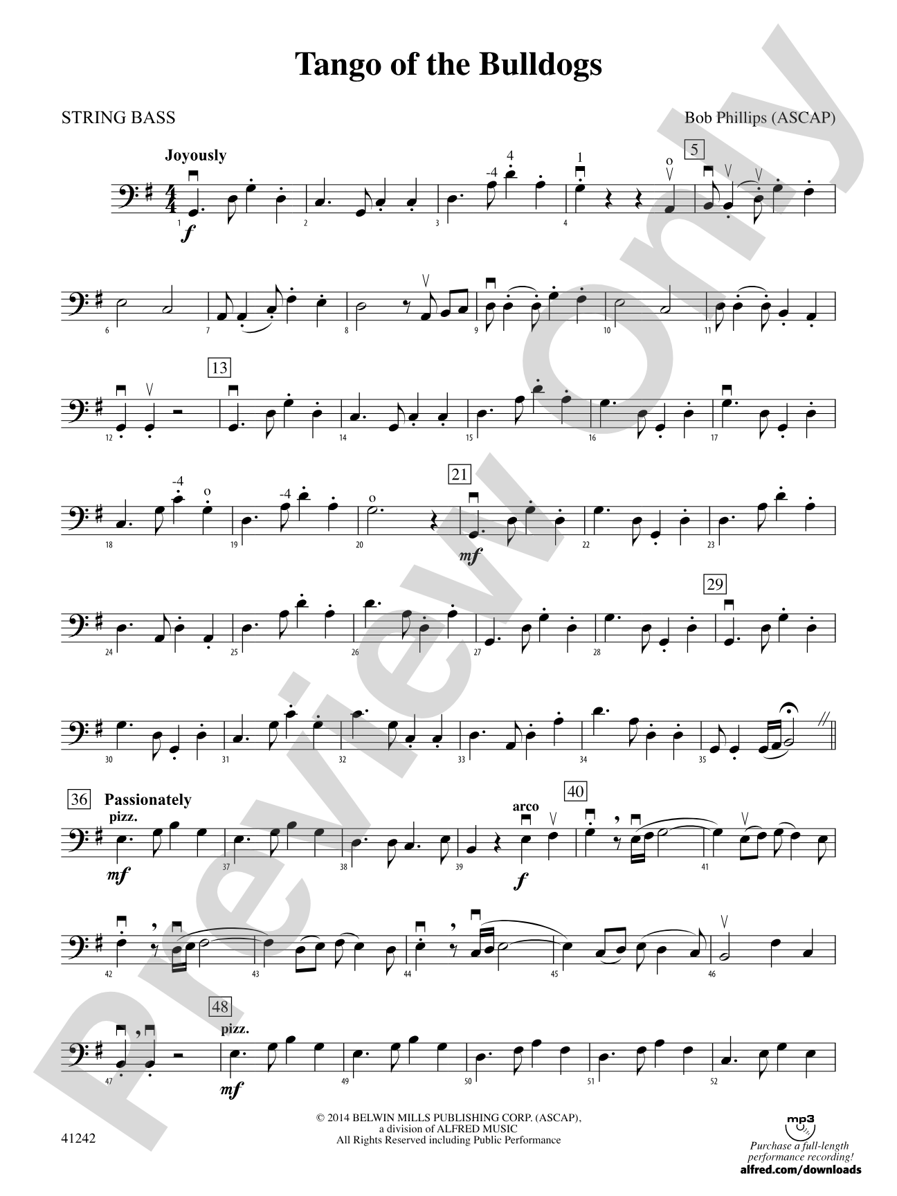 Tango of the Bulldogs: String Bass