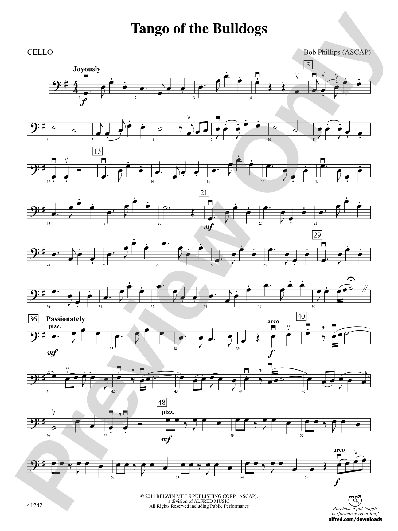 Tango of the Bulldogs: Cello